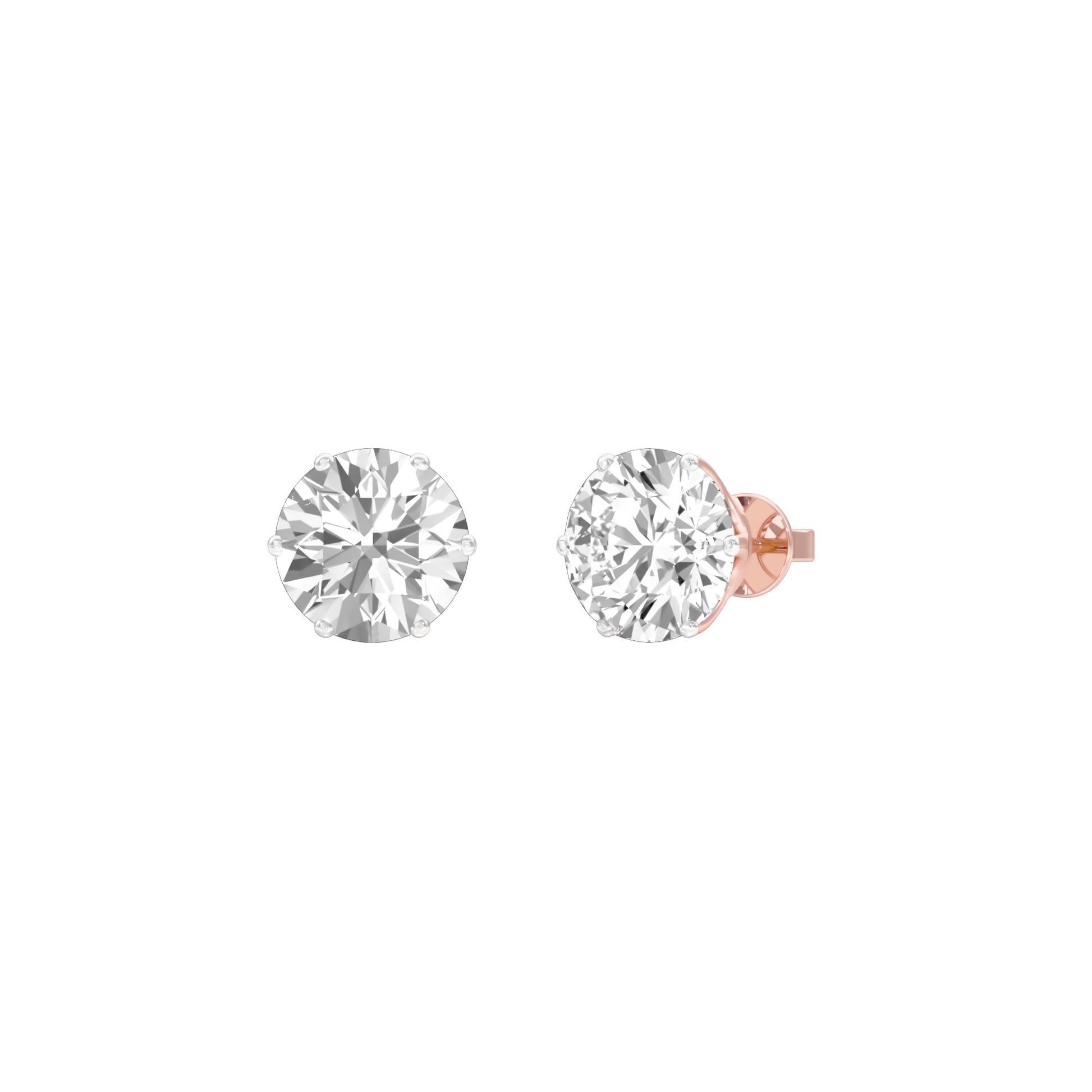 Twilight Pins Diamond Stud Earrings 18 KT / Rose Gold