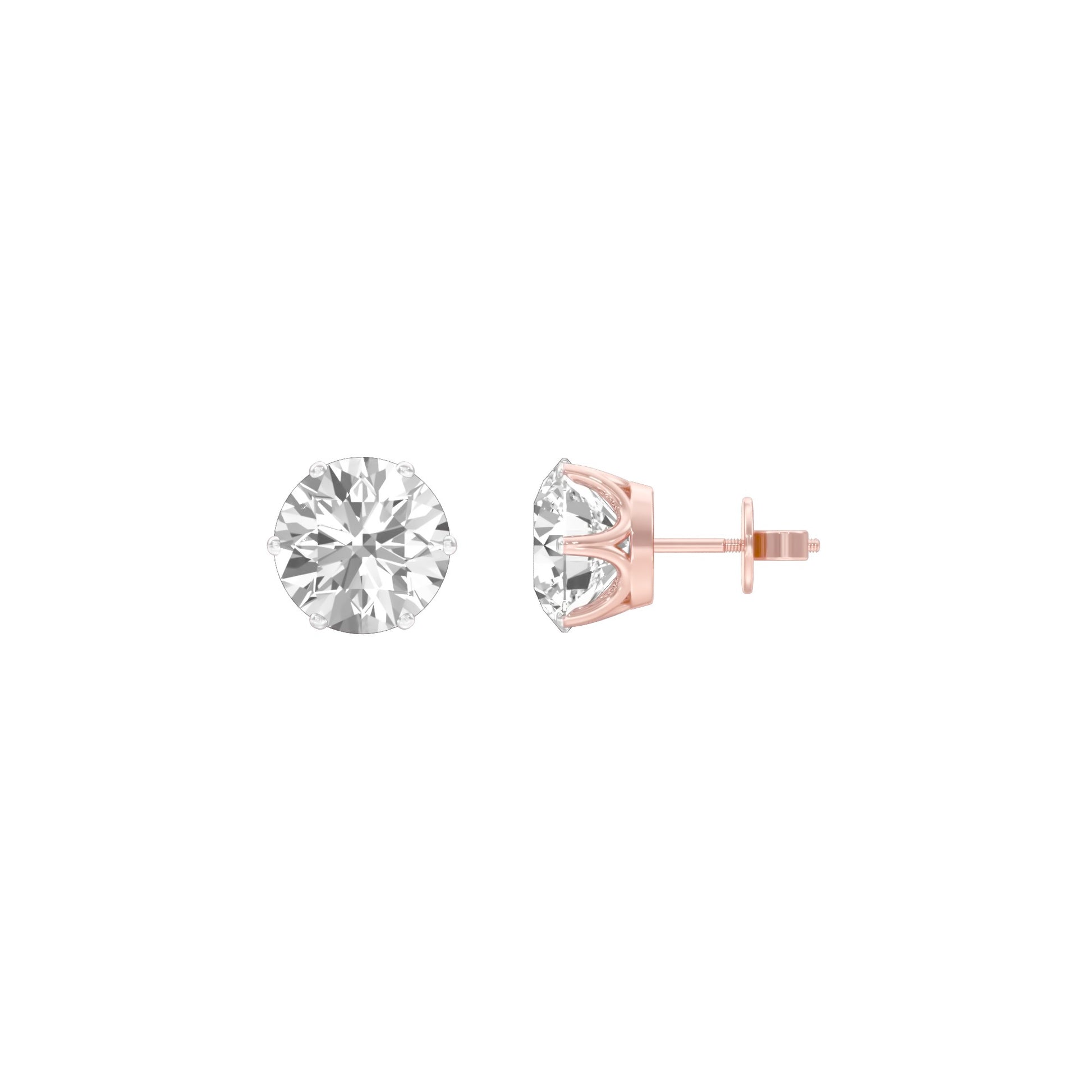 Twilight Pins Diamond Stud Earrings 18 KT / Rose Gold
