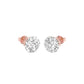 Twilight Pins Diamond Stud Earrings 18 KT / Rose Gold