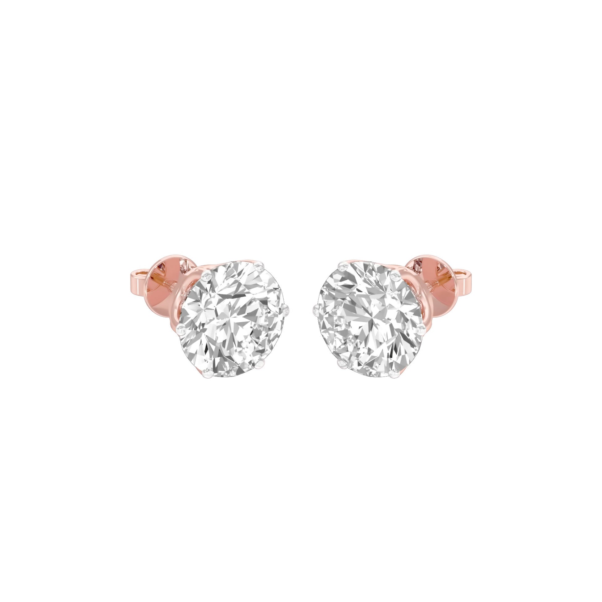 Twilight Pins Diamond Stud Earrings 18 KT / Rose Gold