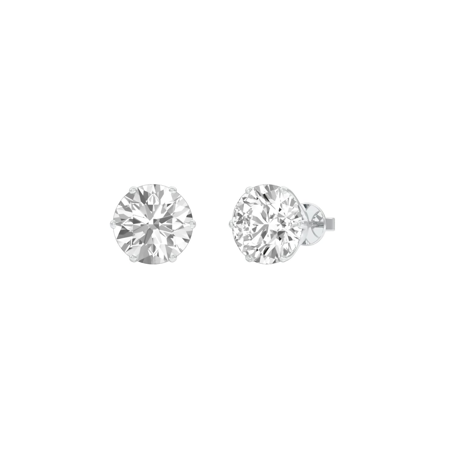 Twilight Pins Diamond Stud Earrings 18 KT / White Gold
