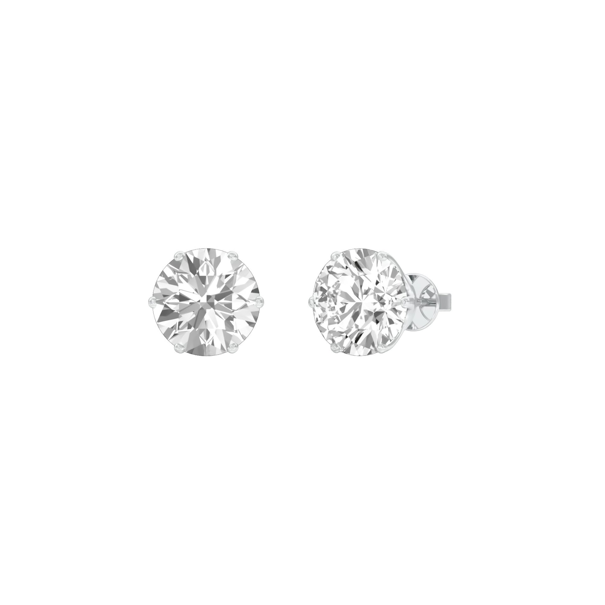 Twilight Pins Diamond Stud Earrings 18 KT / White Gold