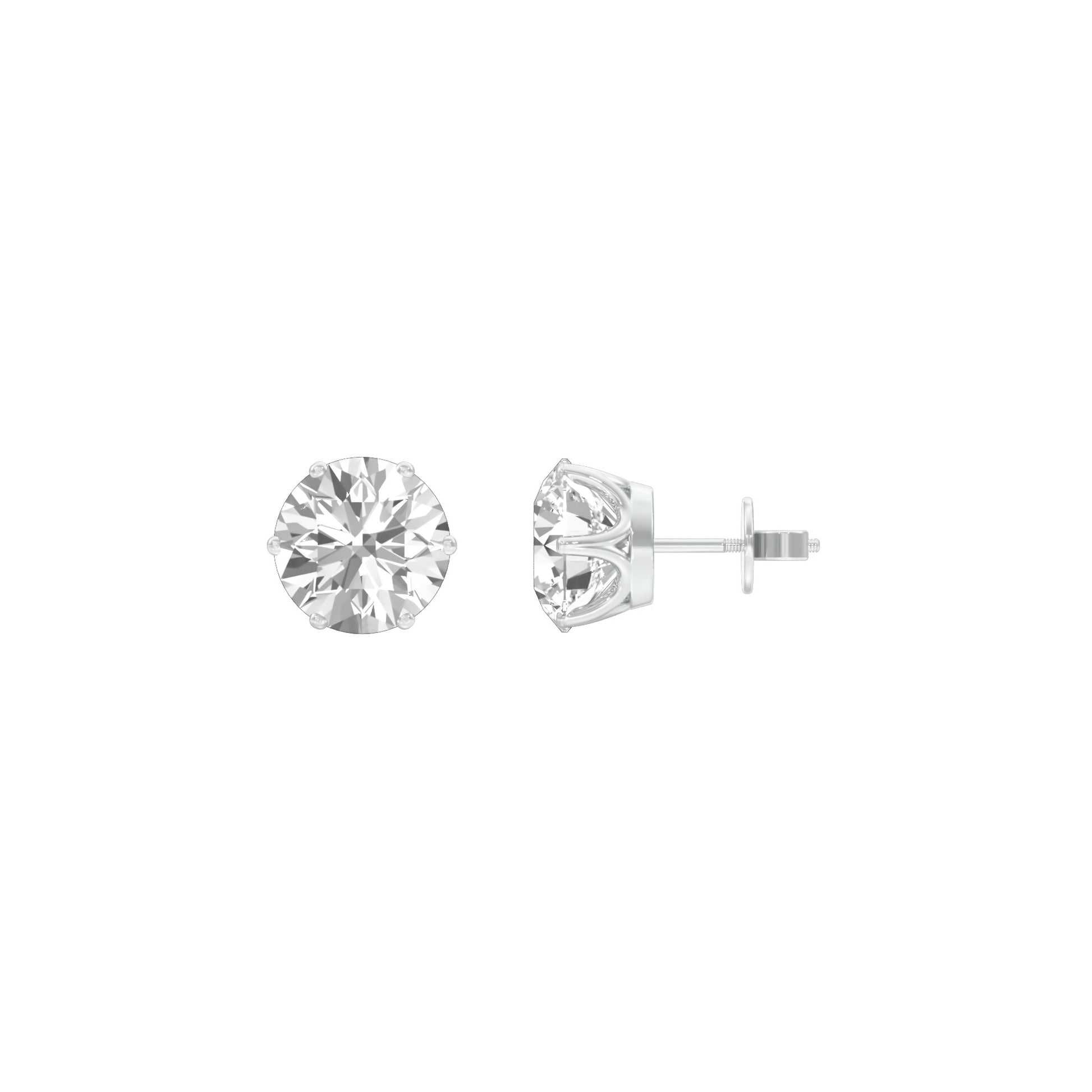 Twilight Pins Diamond Stud Earrings 18 KT / White Gold