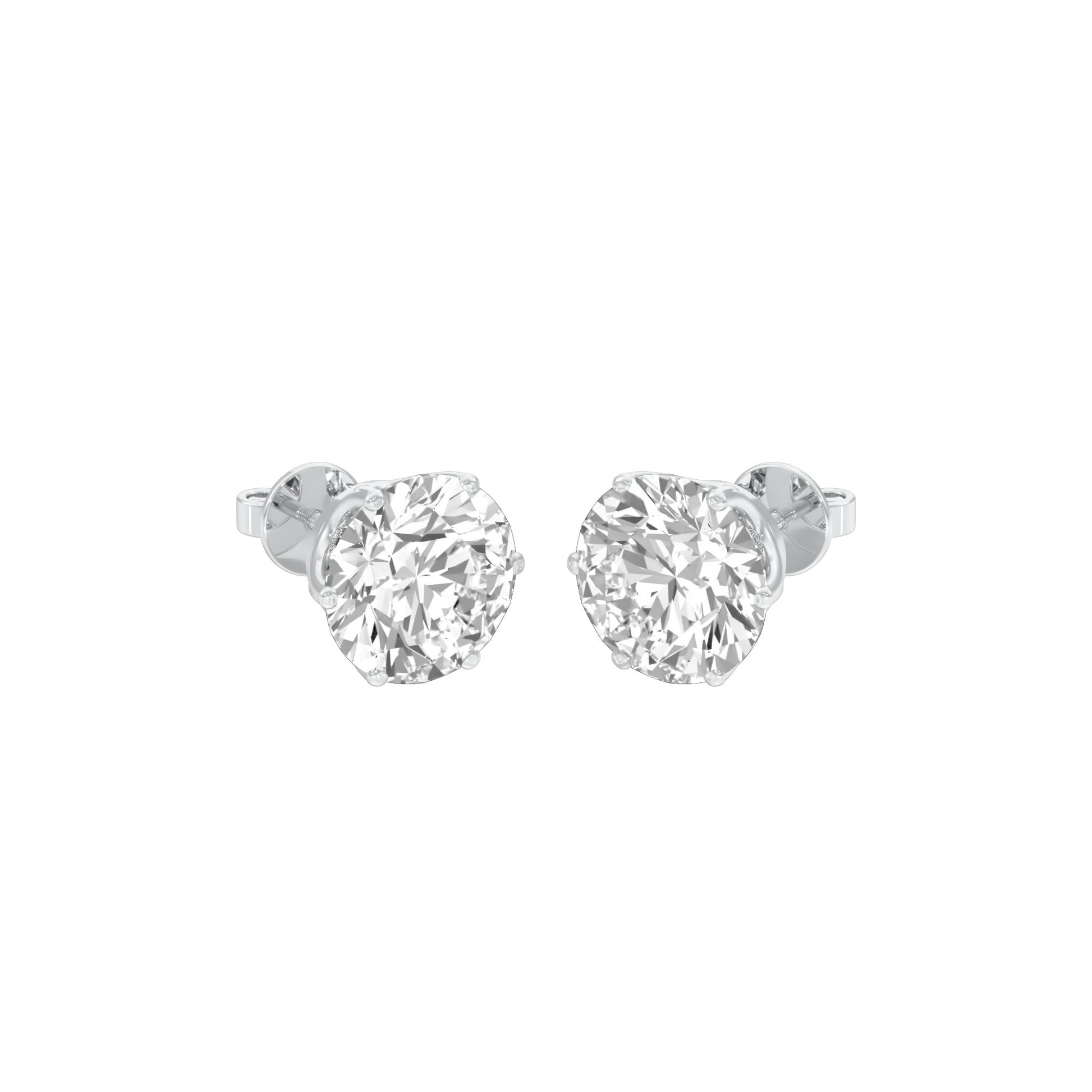 Twilight Pins Diamond Stud Earrings 18 KT / White Gold