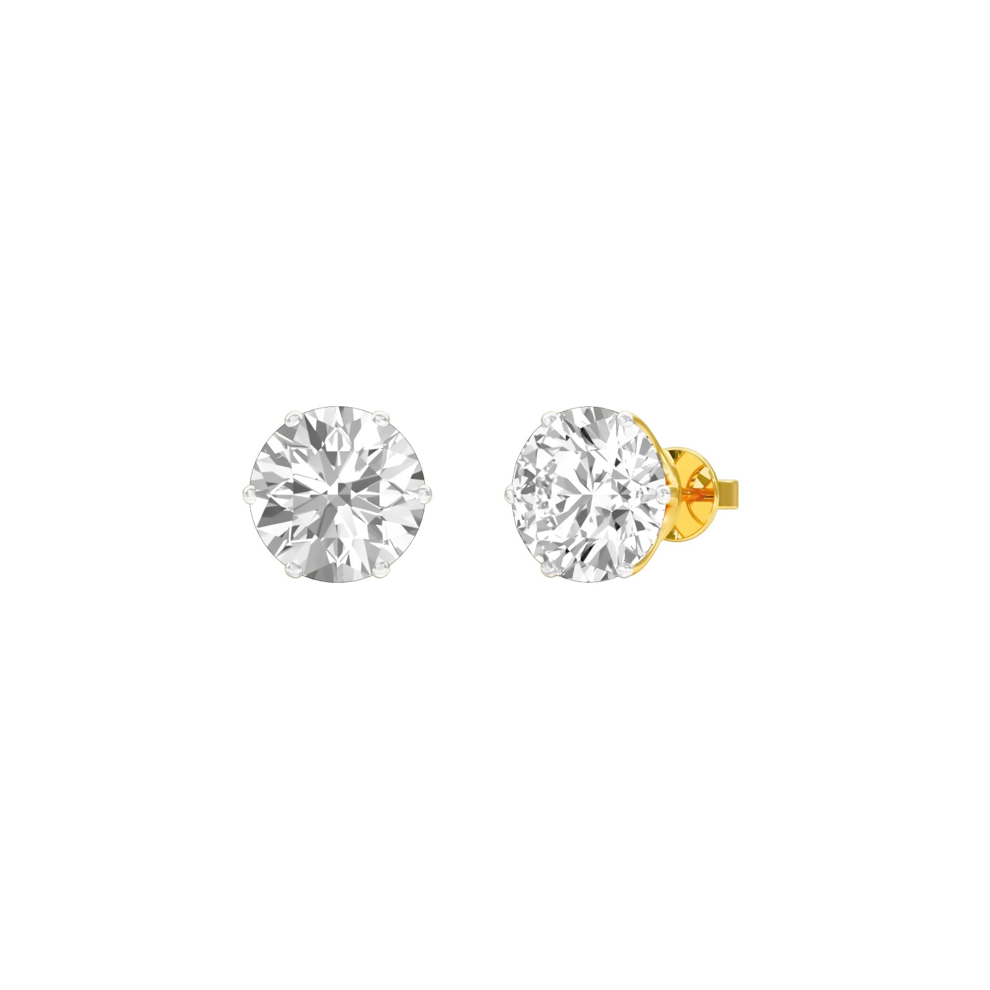 Twilight Pins Diamond Stud Earrings 18 KT / Yellow Gold