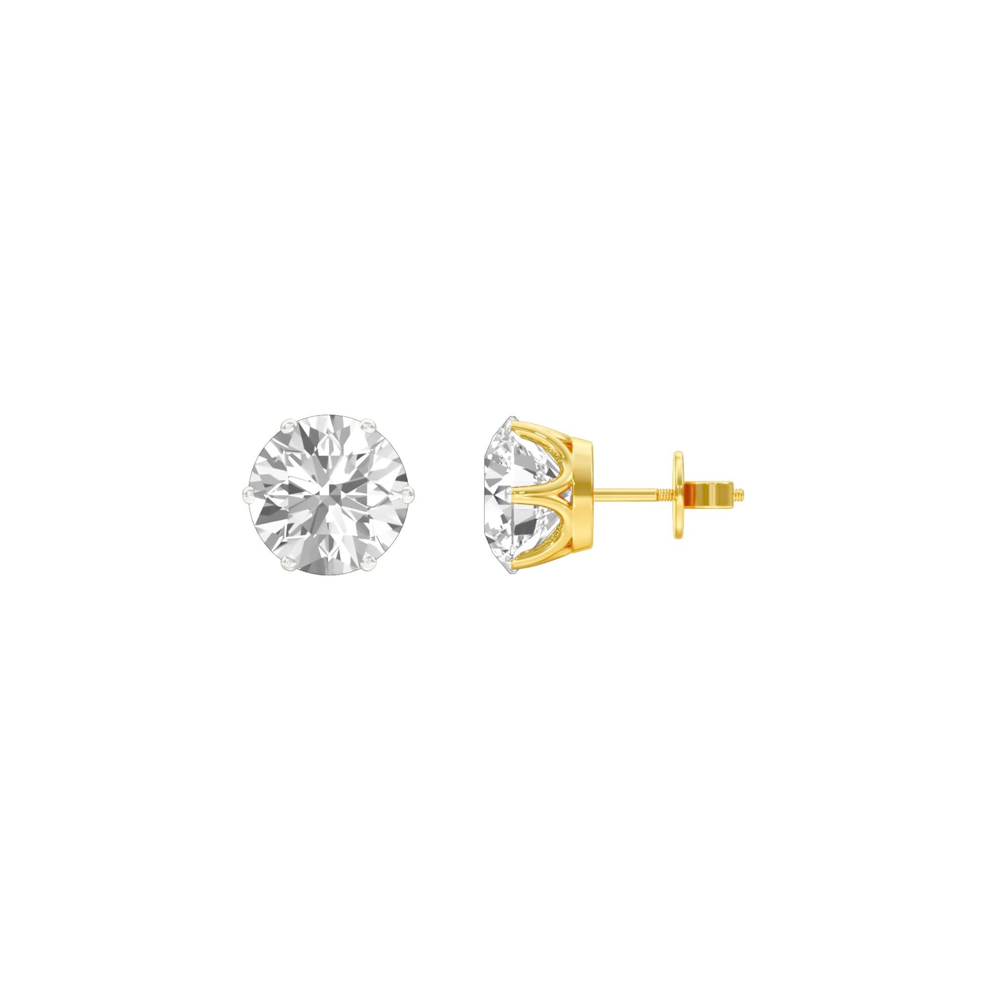 Twilight Pins Diamond Stud Earrings 18 KT / Yellow Gold
