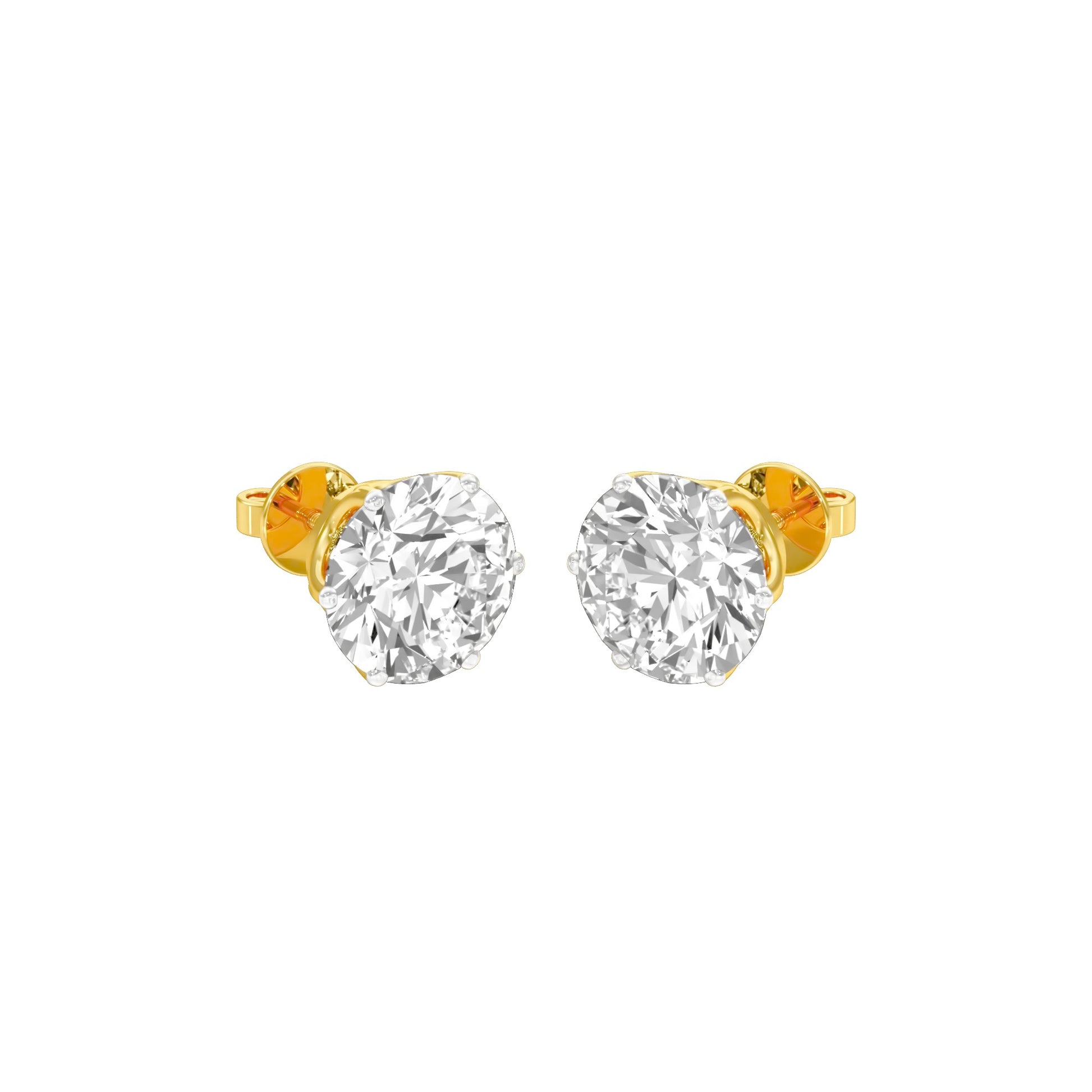 Twilight Pins Diamond Stud Earrings 18 KT / Yellow Gold