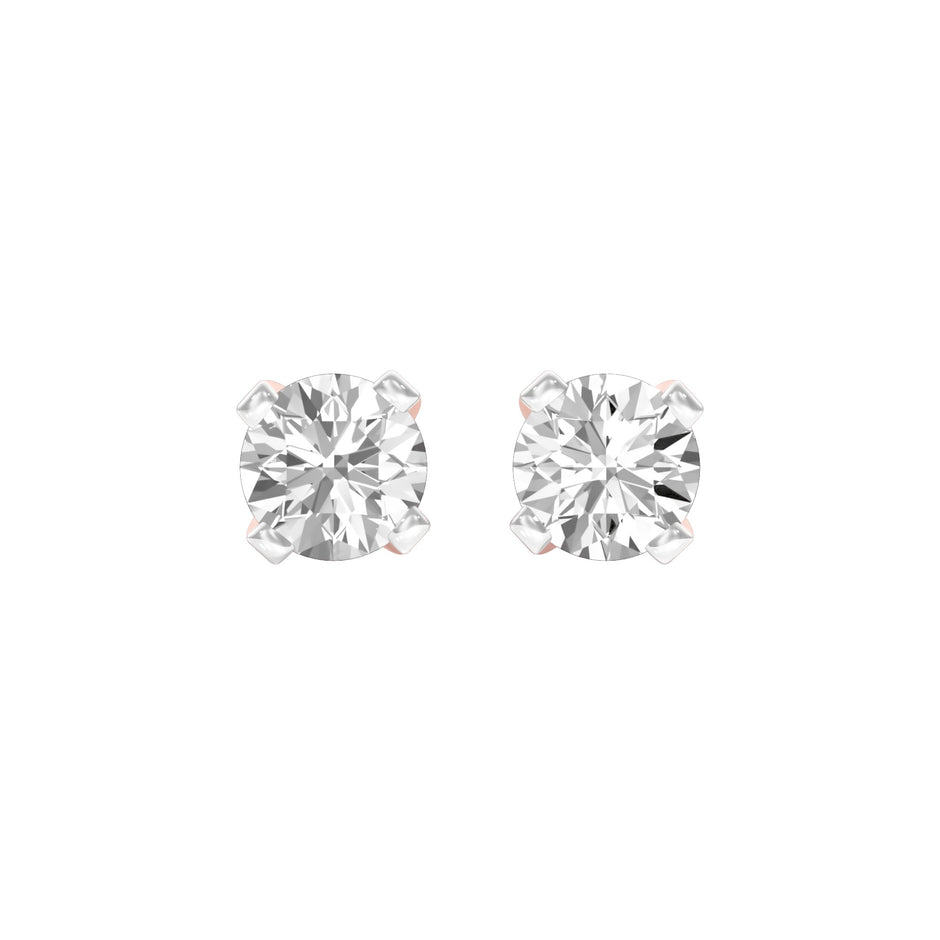 Cosmic Dots Diamond Stud Earrings 18 KT / Rose Gold