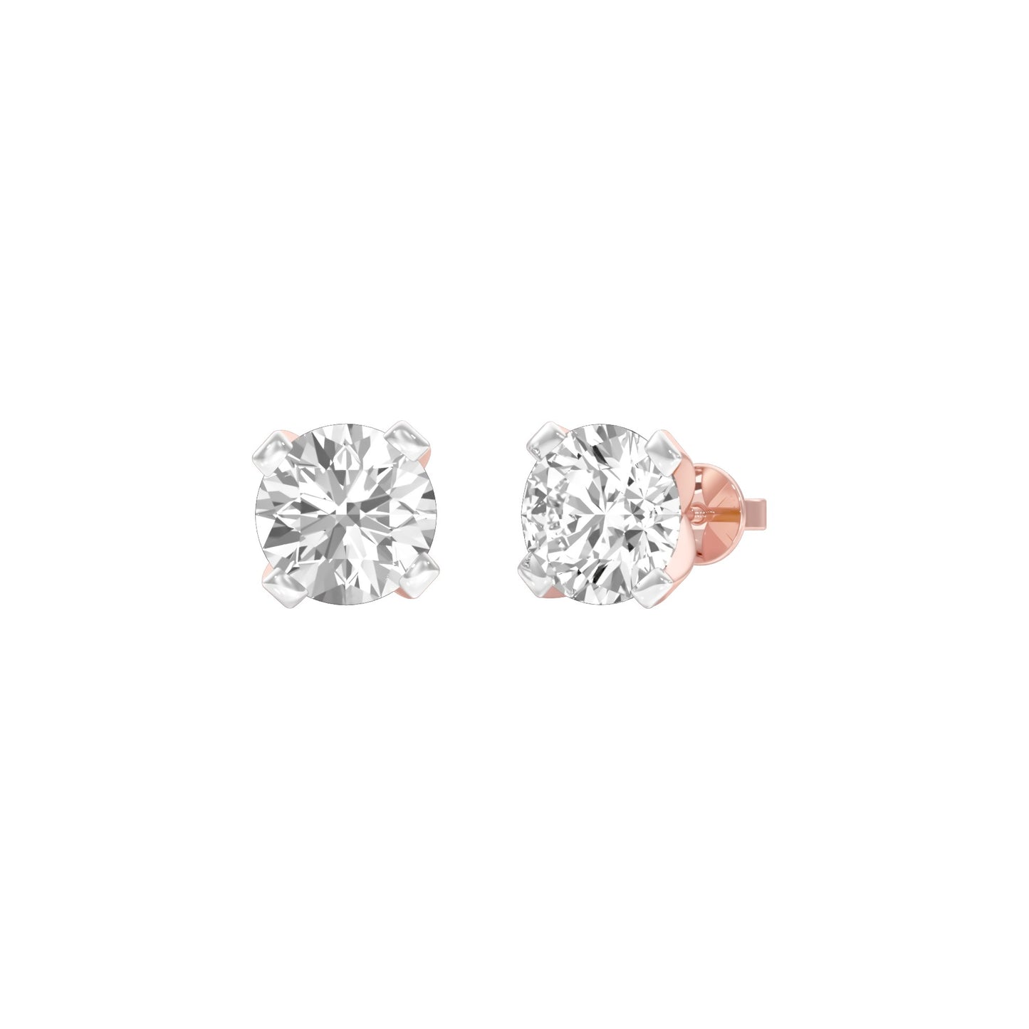 Cosmic Dots Diamond Stud Earrings 18 KT / Rose Gold