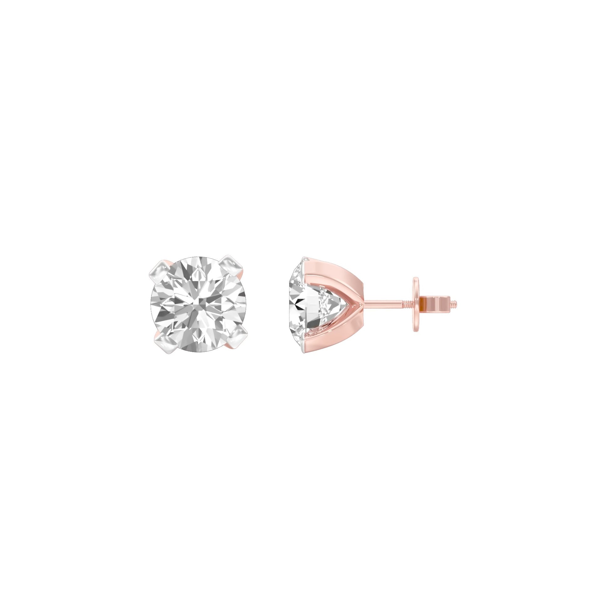 Cosmic Dots Diamond Stud Earrings 18 KT / Rose Gold