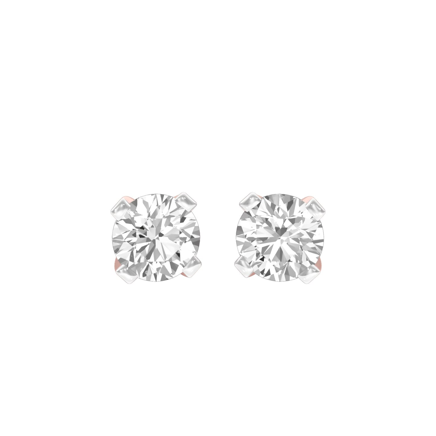 Cosmic Dots Diamond Stud Earrings 18 KT / Rose Gold