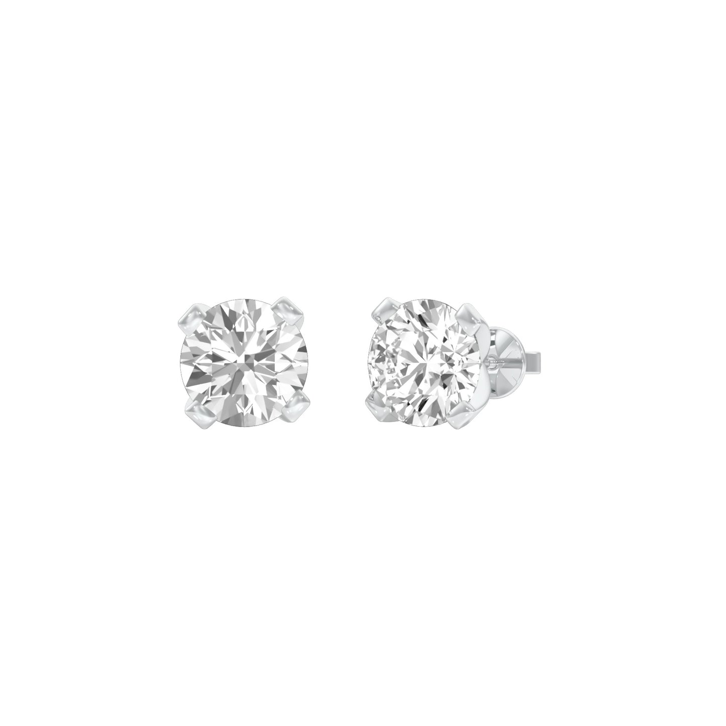 Cosmic Dots Diamond Stud Earrings 18 KT / White Gold