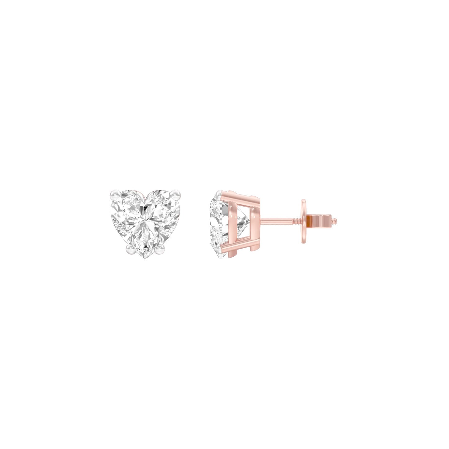 Heartlets Diamond Stud Earrings 18 KT / Rose Gold