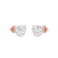 Heartlets Diamond Stud Earrings 18 KT / Rose Gold