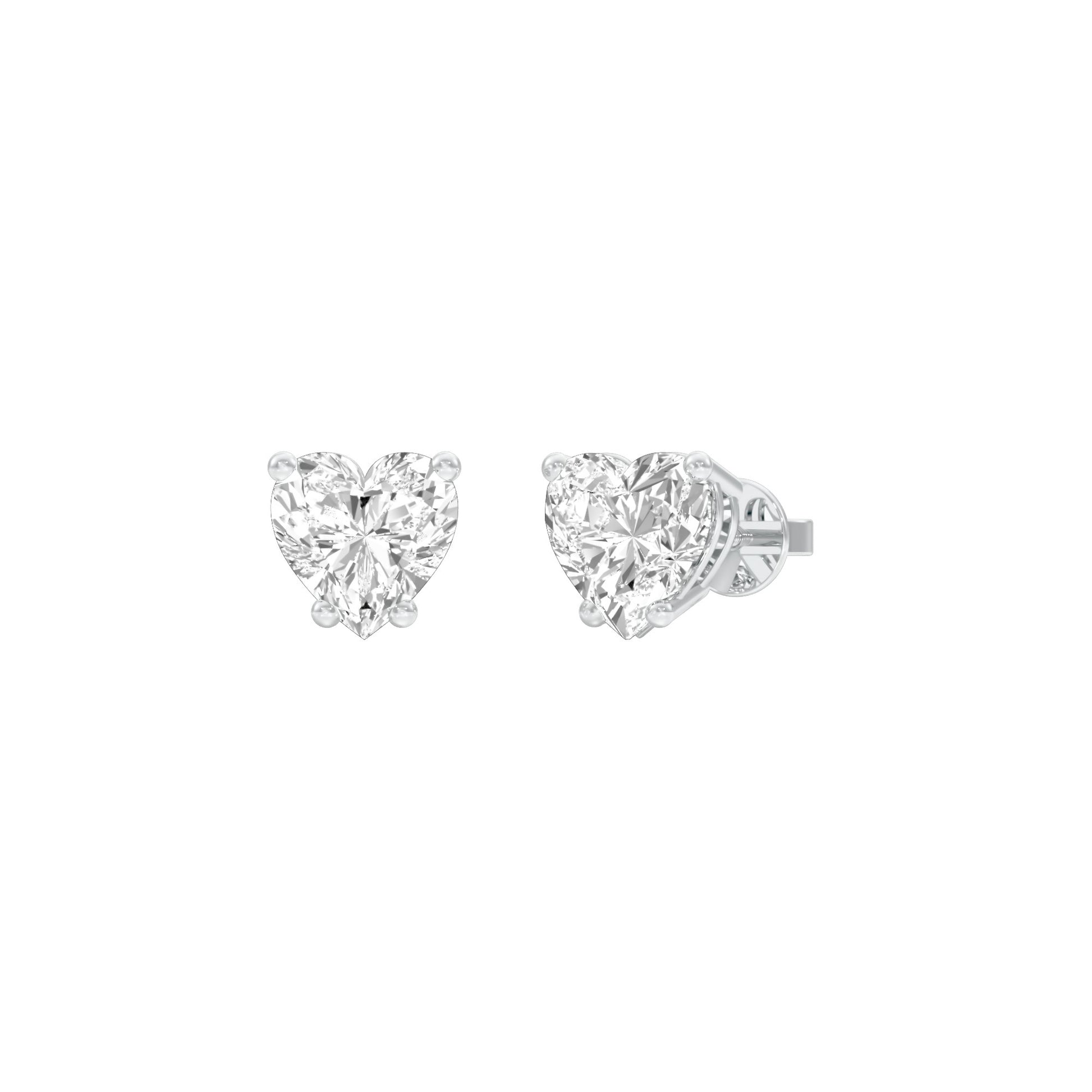 Heartlets Diamond Stud Earrings 18 KT / White Gold