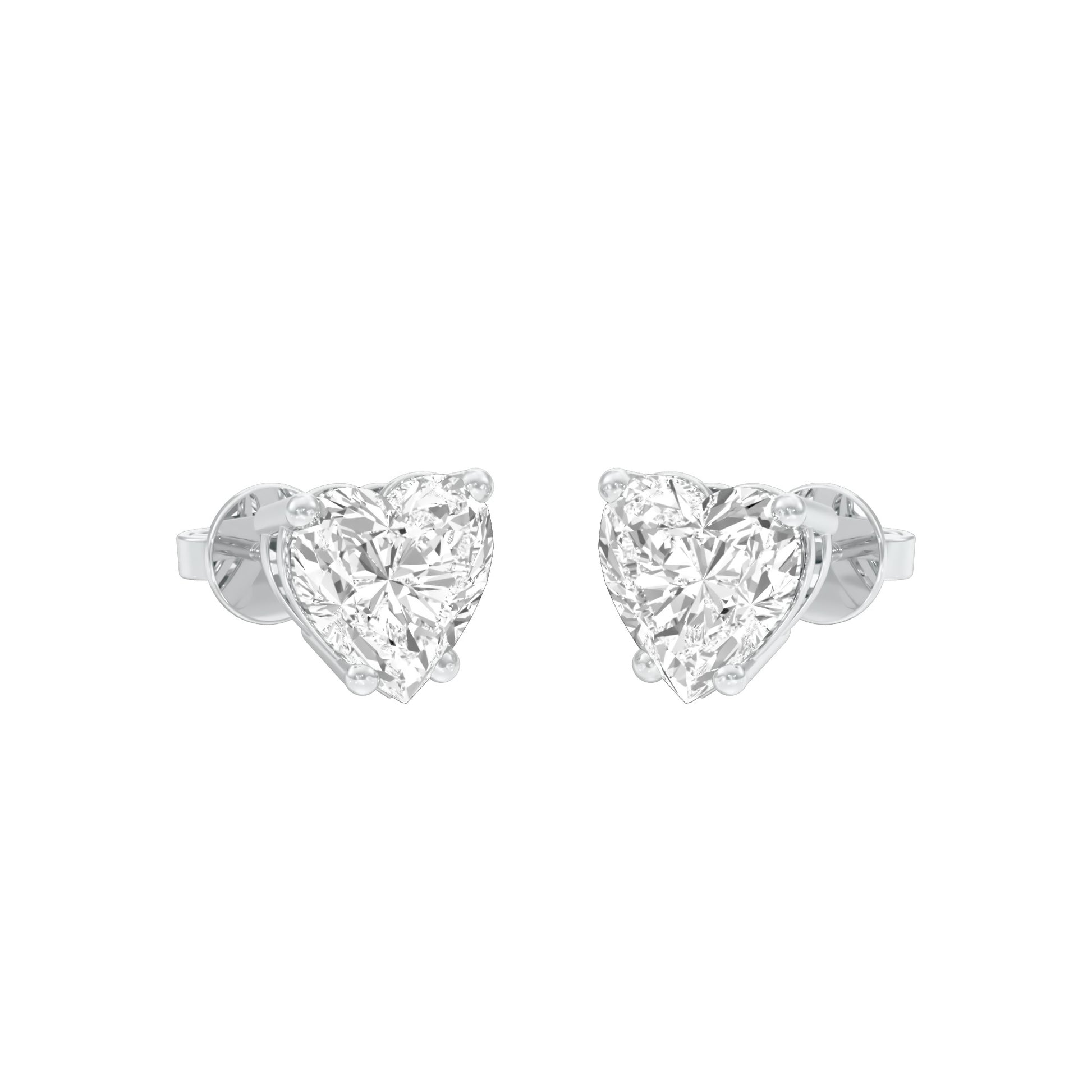 Heartlets Diamond Stud Earrings 18 KT / White Gold