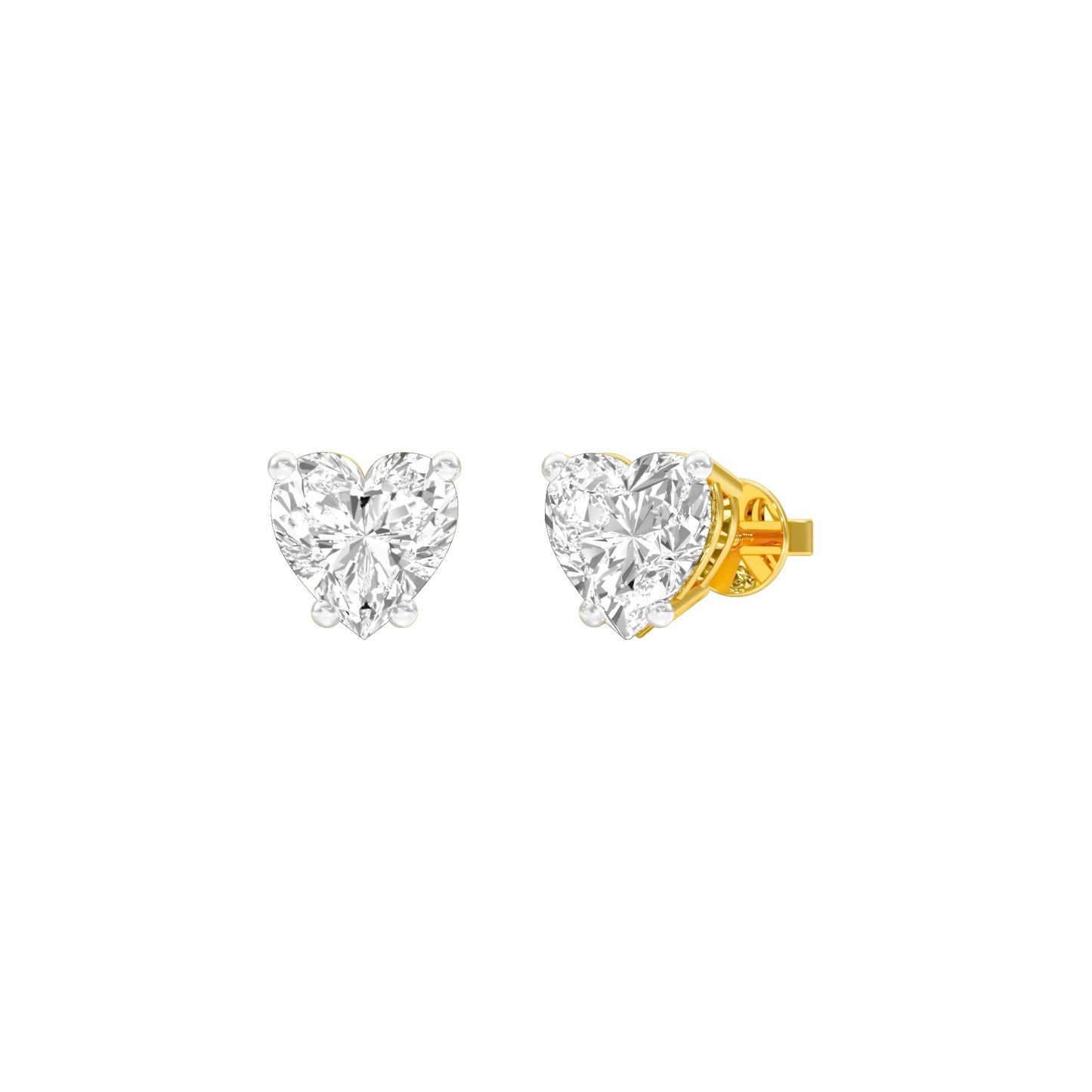 Heartlets Diamond Stud Earrings 18 KT / Yellow Gold