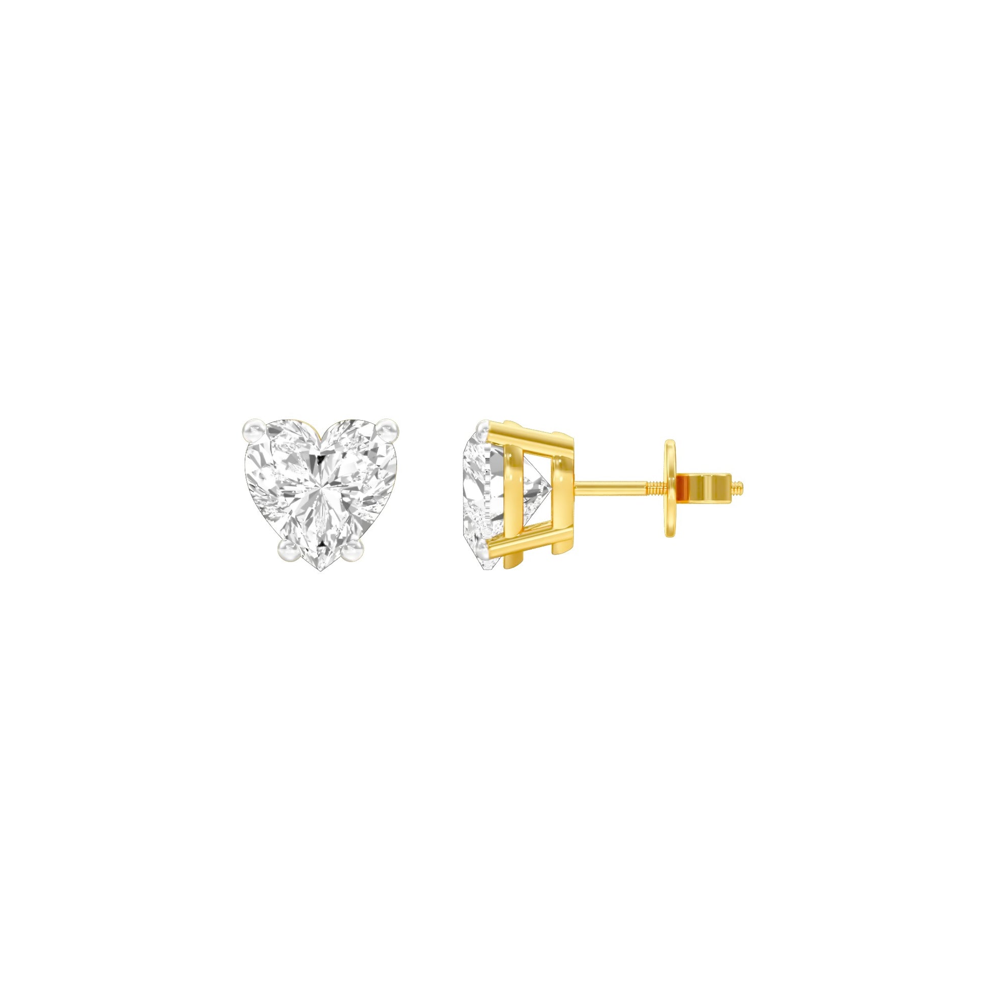 Heartlets Diamond Stud Earrings 18 KT / Yellow Gold