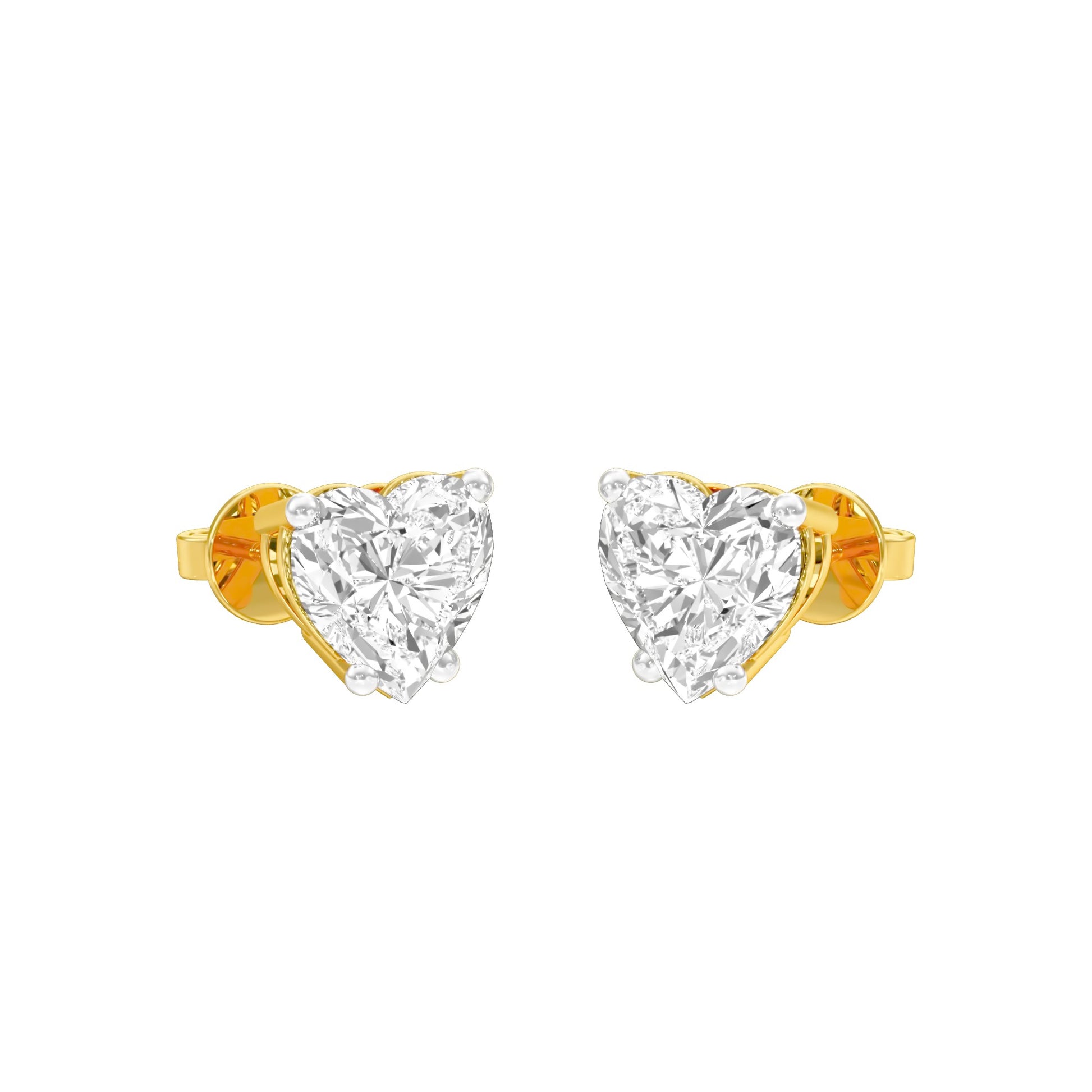 Heartlets Diamond Stud Earrings 18 KT / Yellow Gold