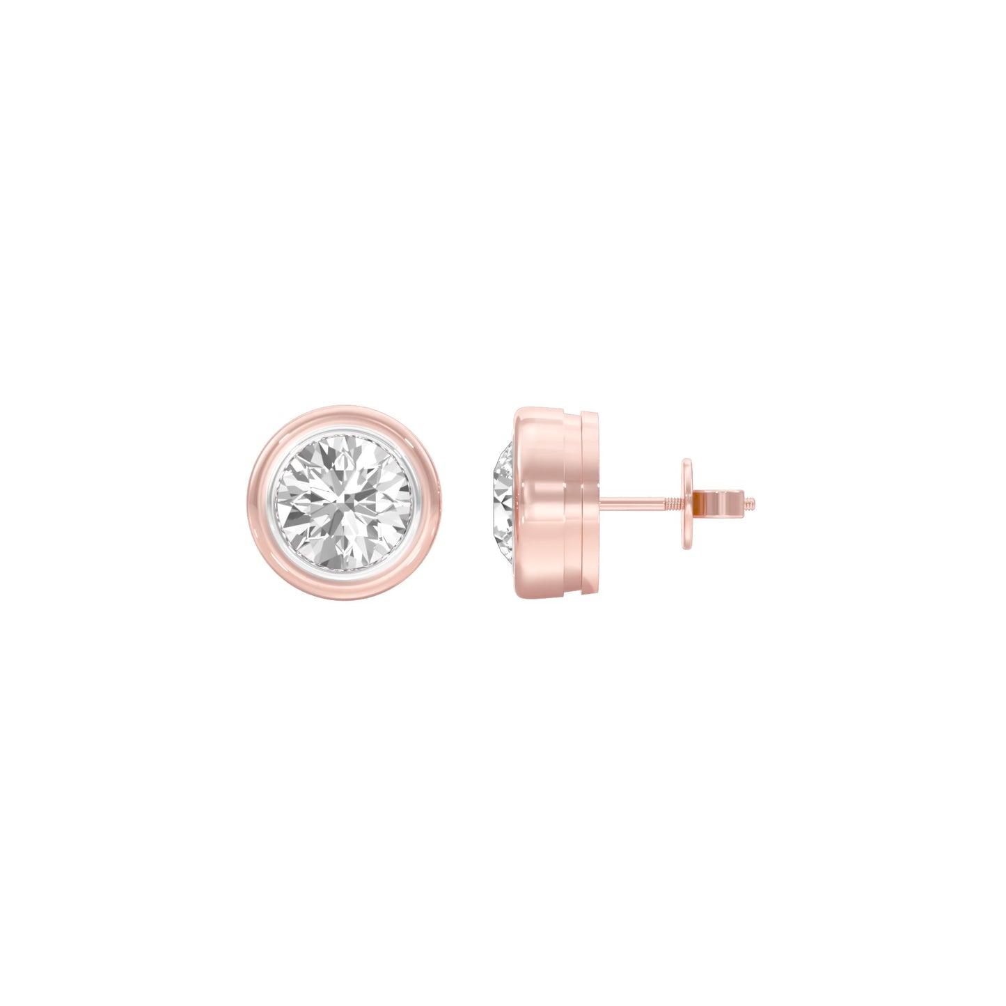 Solstice Studs Diamond Stud Earrings 18 KT / Rose Gold