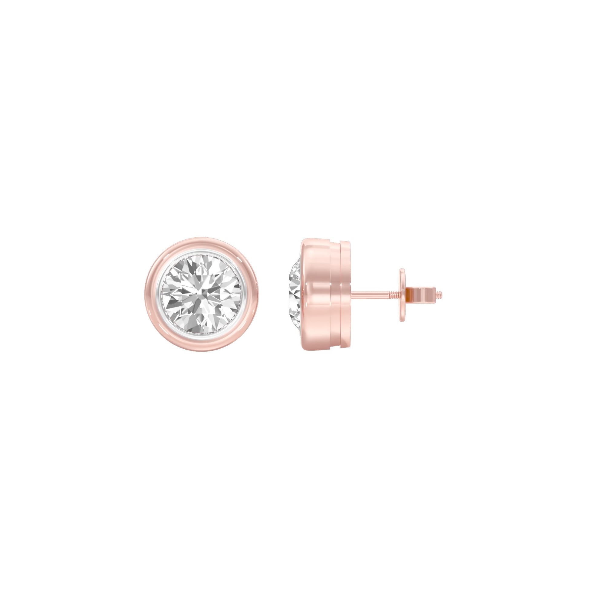 Solstice Studs Diamond Stud Earrings 18 KT / Rose Gold