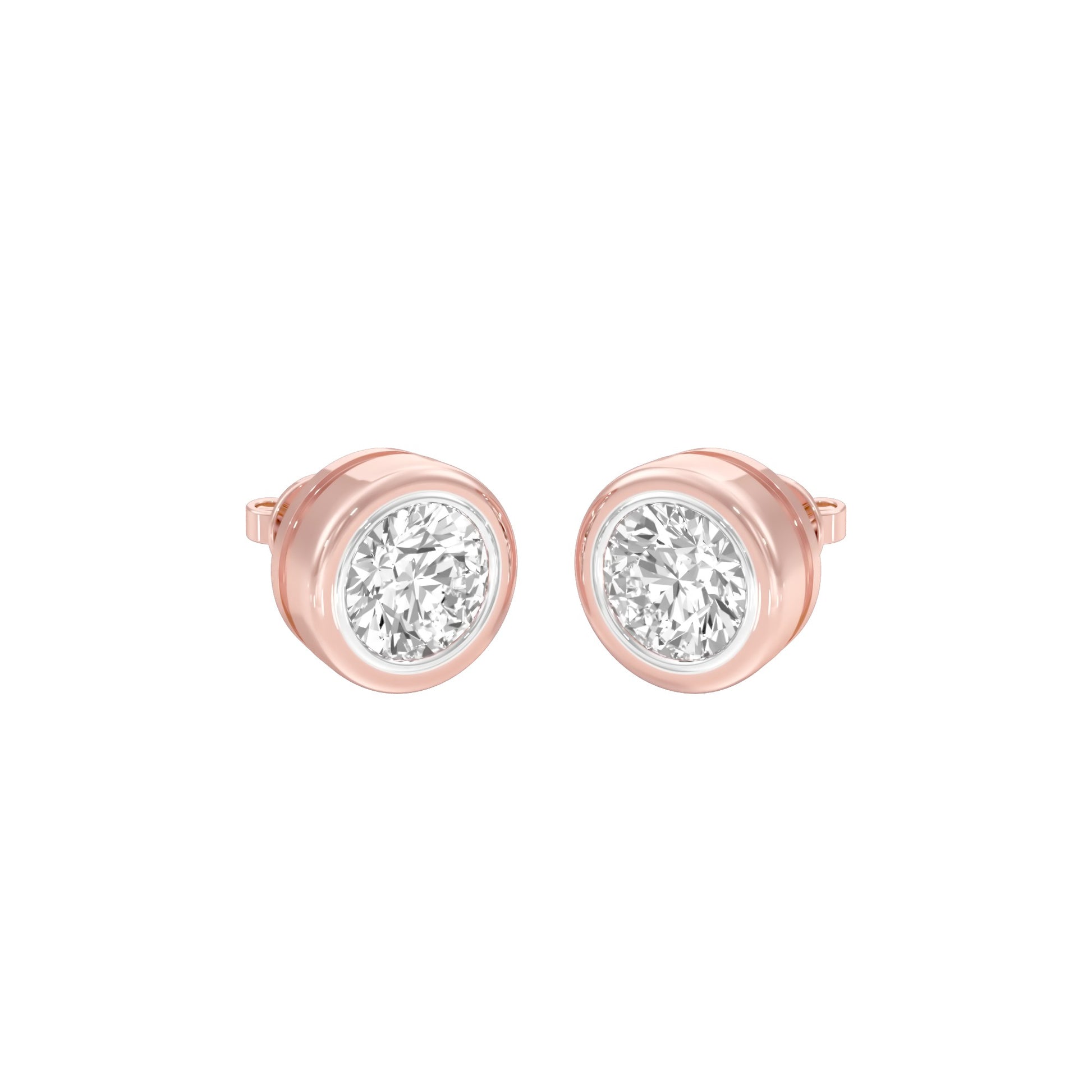 Solstice Studs Diamond Stud Earrings 18 KT / Rose Gold