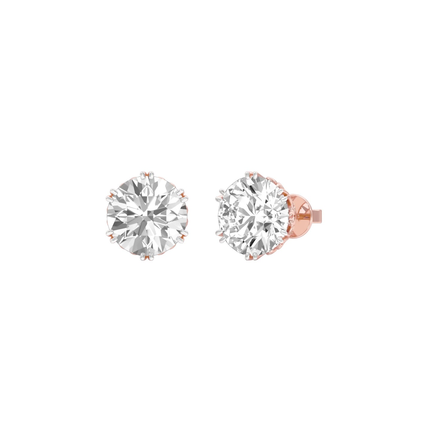 The Bonded Diamond Earrings 18 KT / Rose Gold