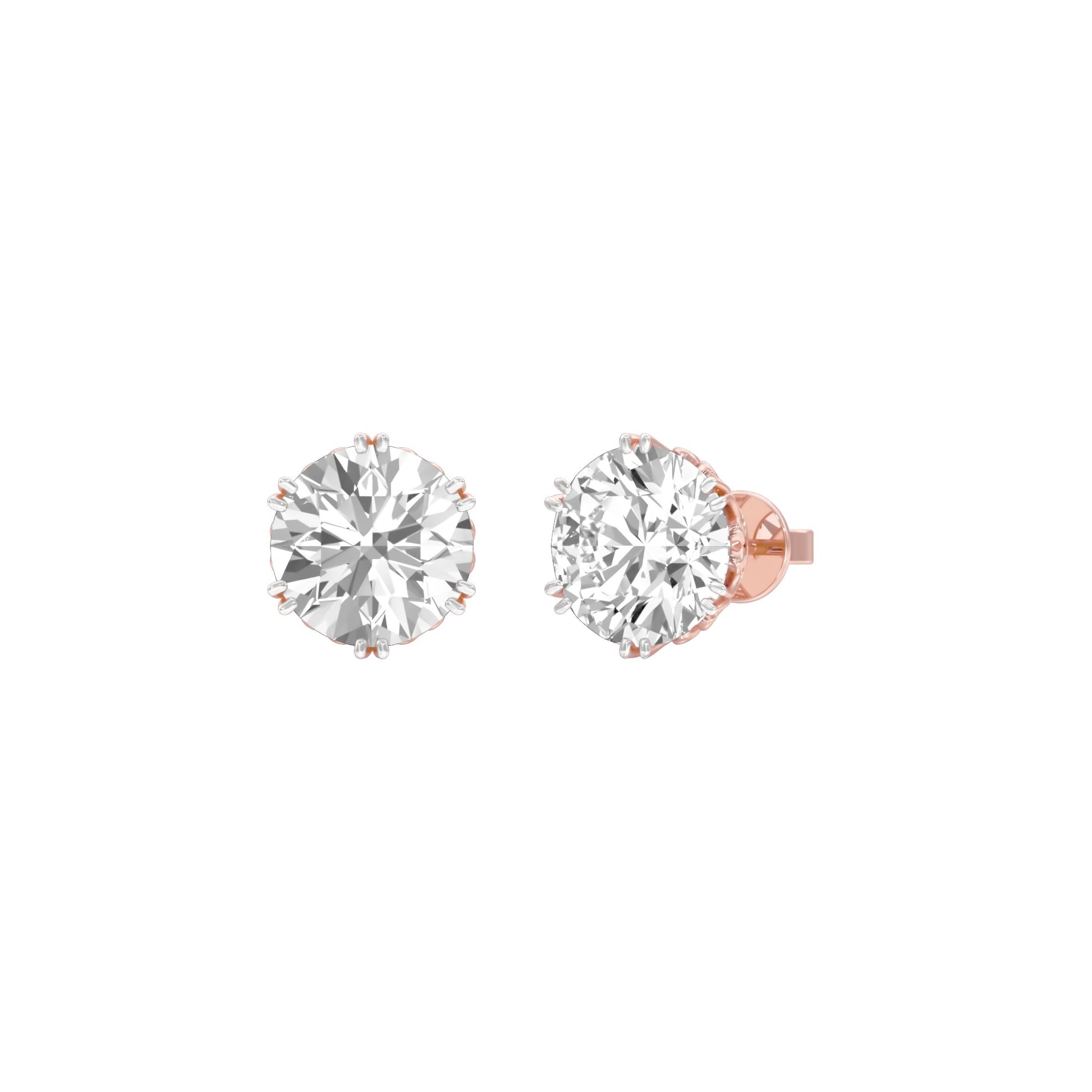 The Bonded Diamond Earrings 18 KT / Rose Gold