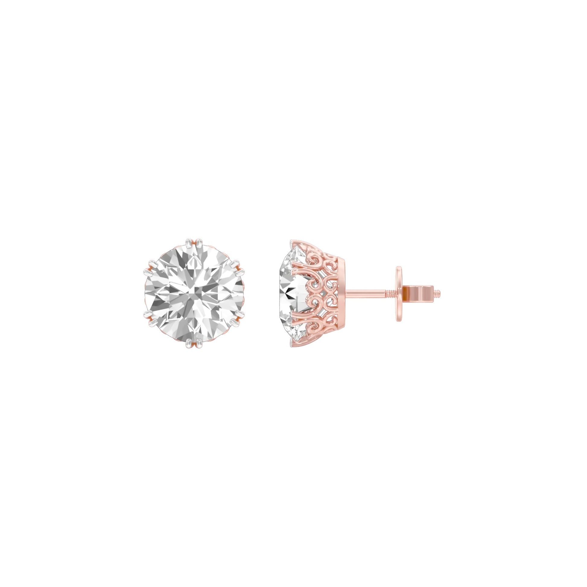 The Bonded Diamond Earrings 18 KT / Rose Gold