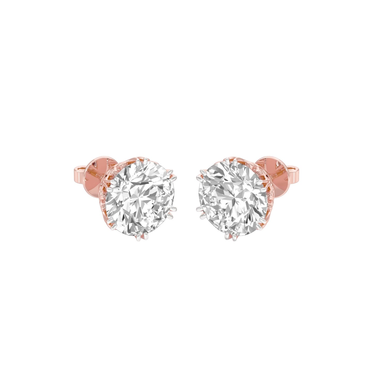The Bonded Diamond Earrings 18 KT / Rose Gold