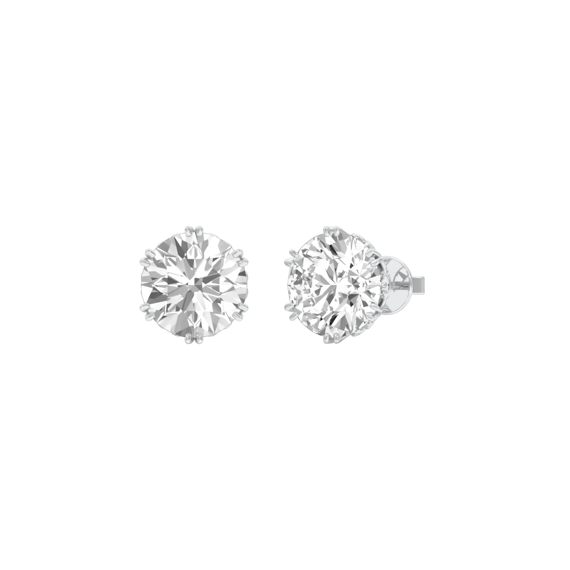 The Bonded Diamond Earrings 18 KT / White Gold