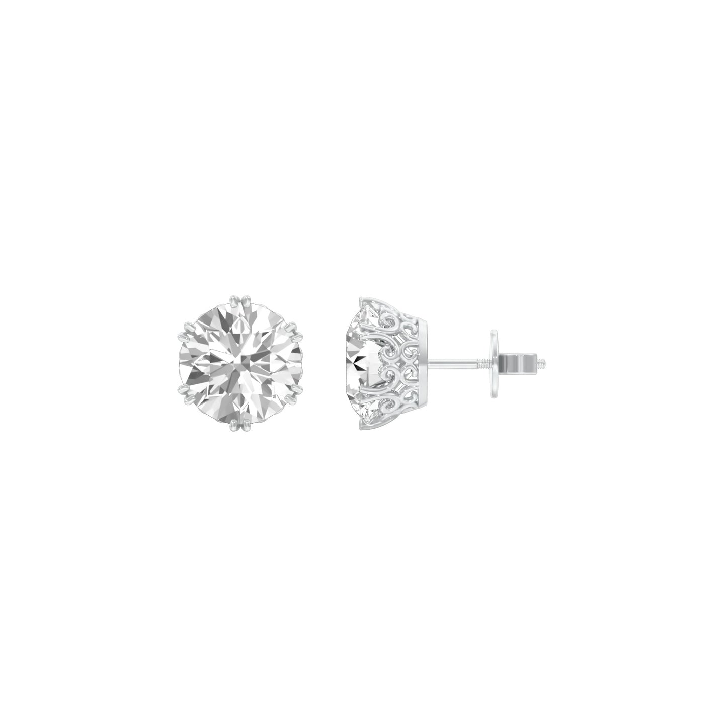 The Bonded Diamond Earrings 18 KT / White Gold