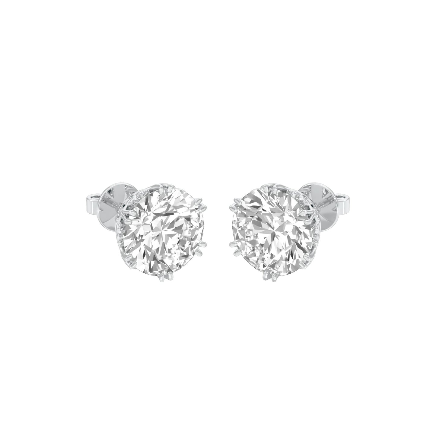 The Bonded Diamond Earrings 18 KT / White Gold