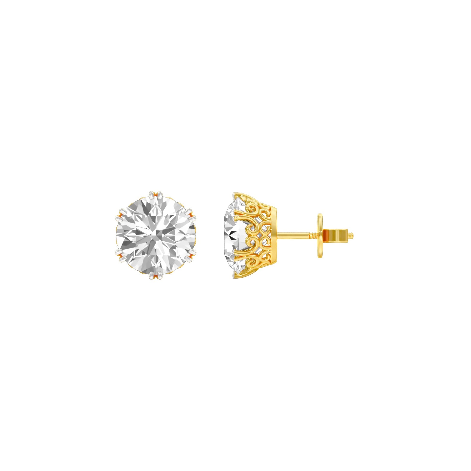 The Bonded Diamond Earrings 18 KT / Yellow Gold