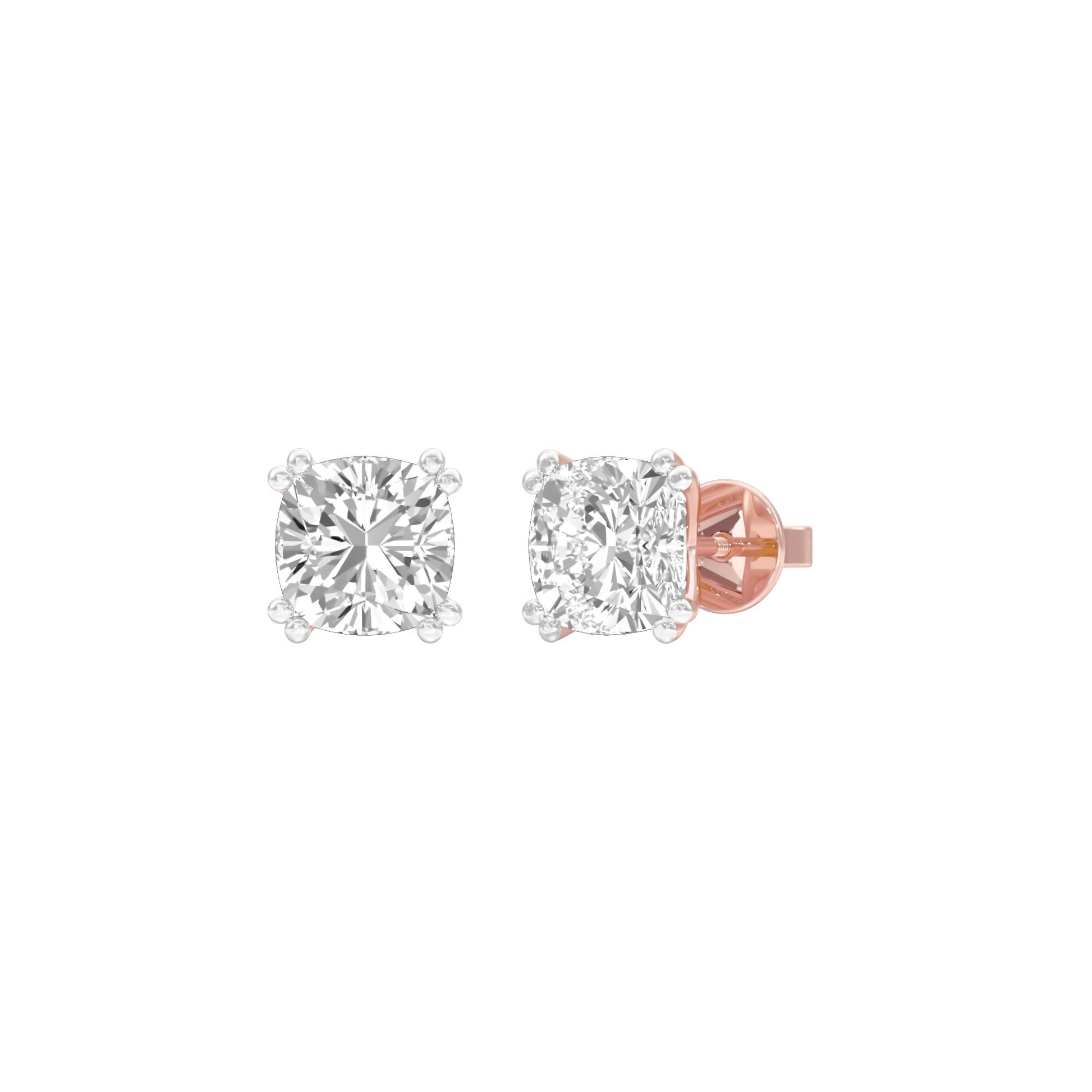 Sweet Cuts Diamond Stud Earrings 18 KT / Rose Gold