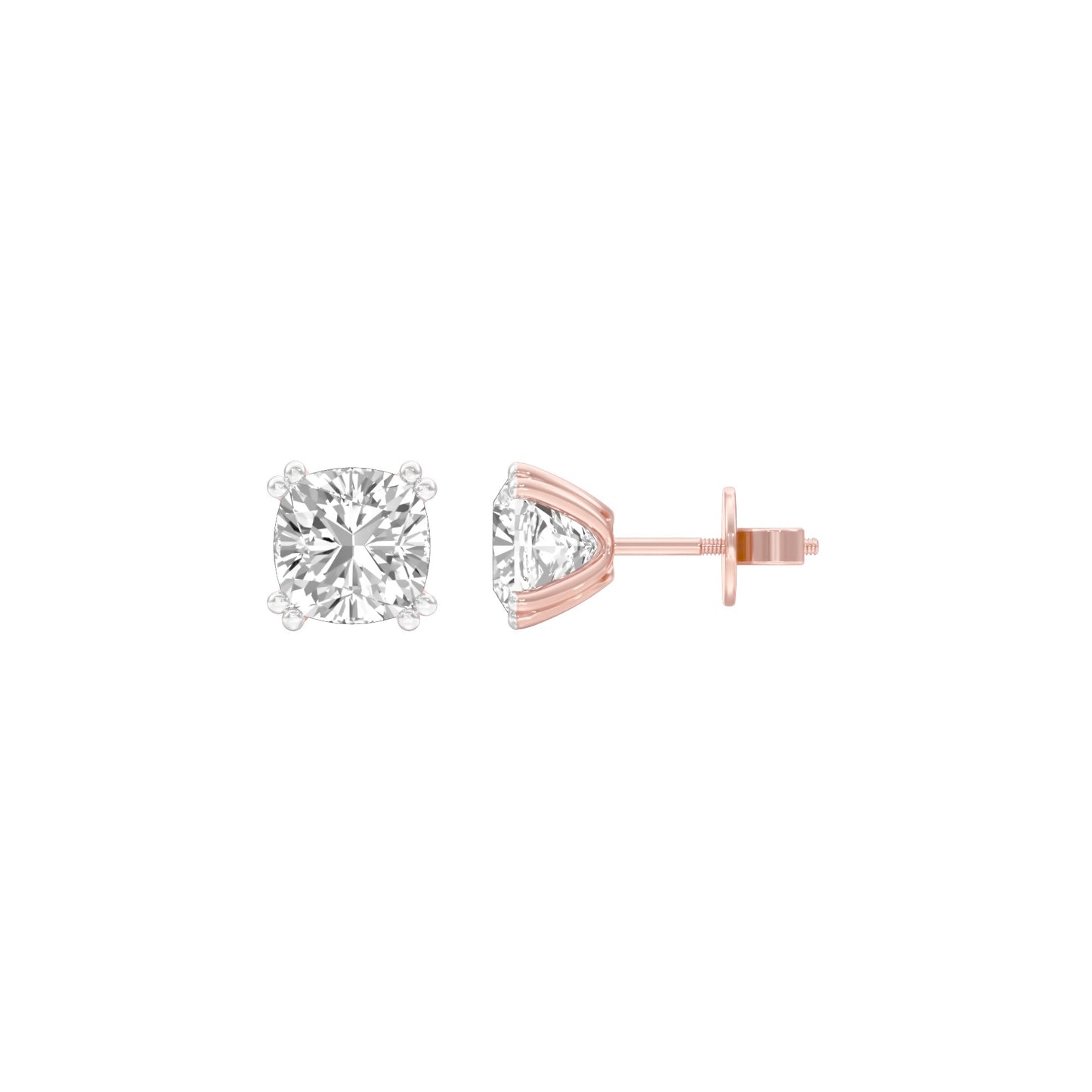 Sweet Cuts Diamond Stud Earrings 18 KT / Rose Gold