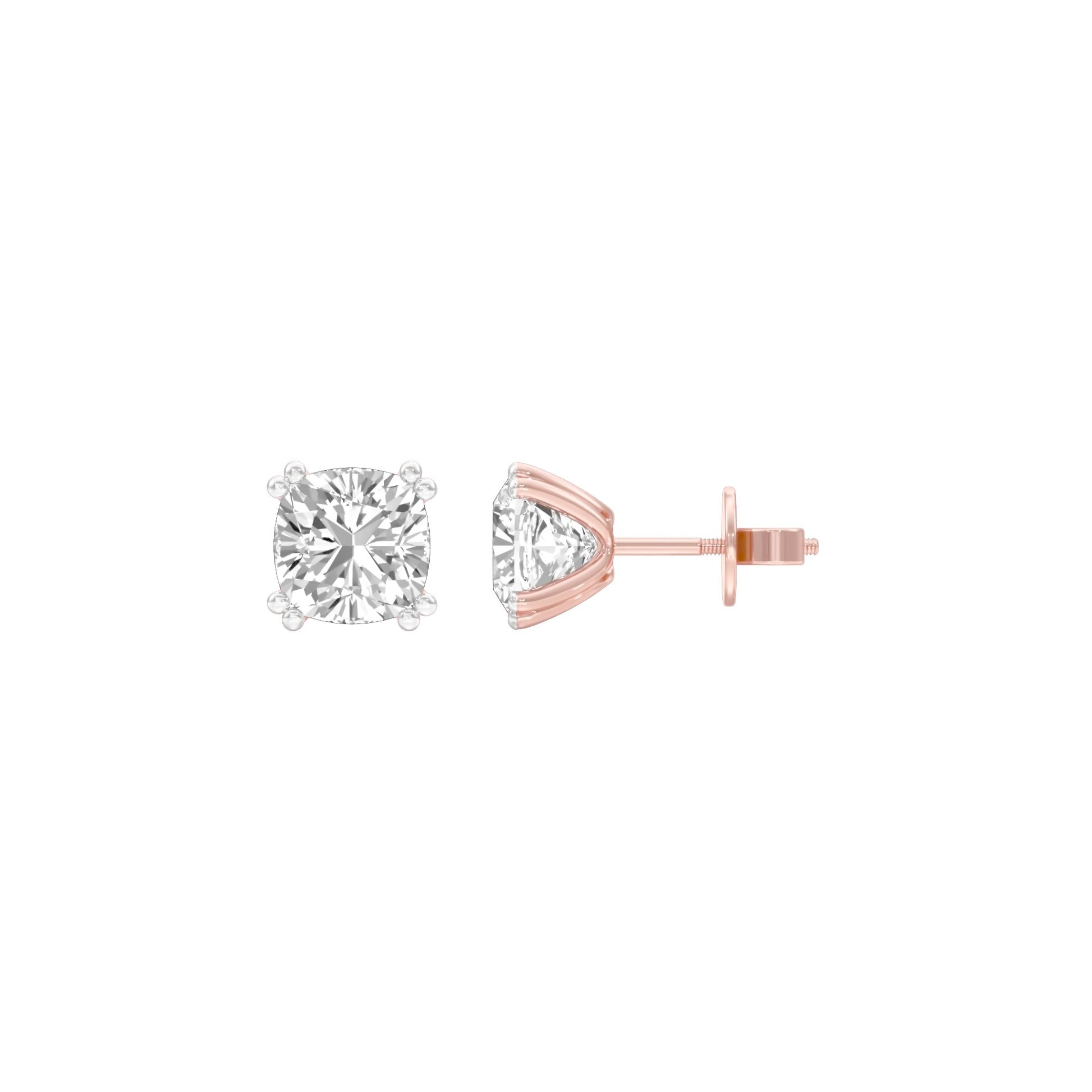 Sweet Cuts Diamond Stud Earrings 18 KT / Rose Gold