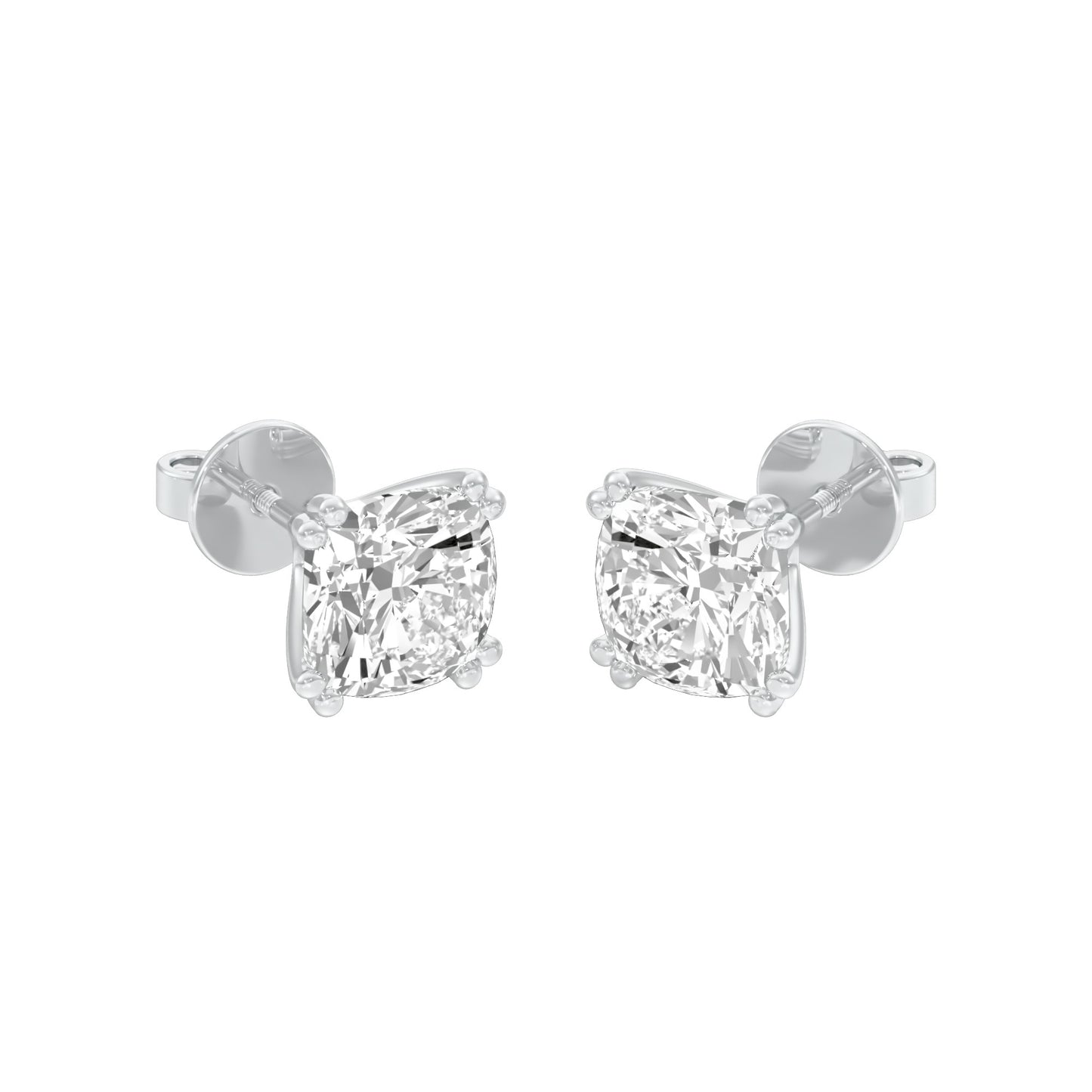 Sweet Cuts Diamond Stud Earrings 18 KT / White Gold