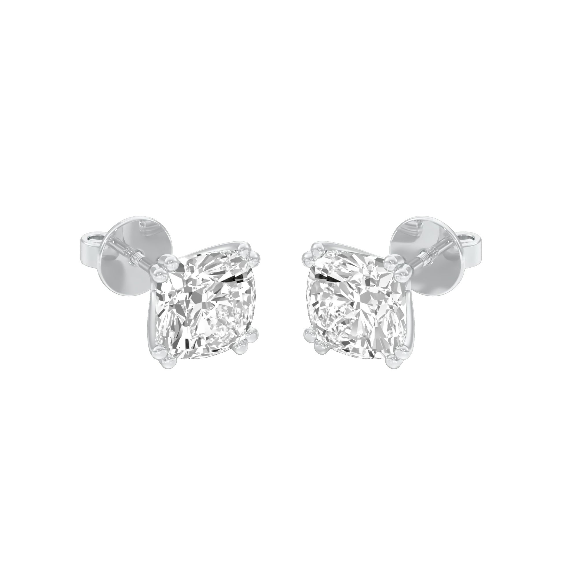 Sweet Cuts Diamond Stud Earrings 18 KT / White Gold