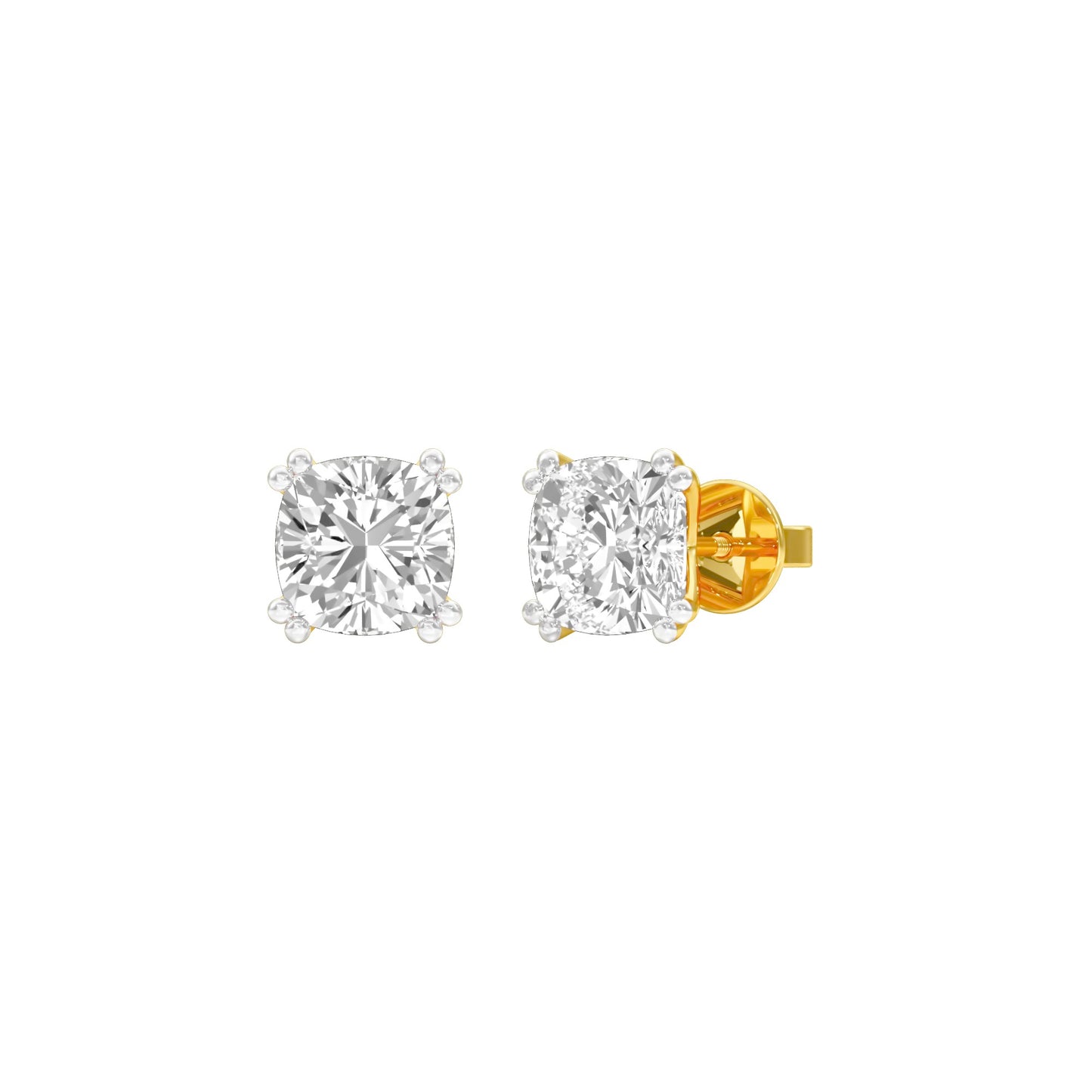 Sweet Cuts Diamond Stud Earrings 18 KT / Yellow Gold