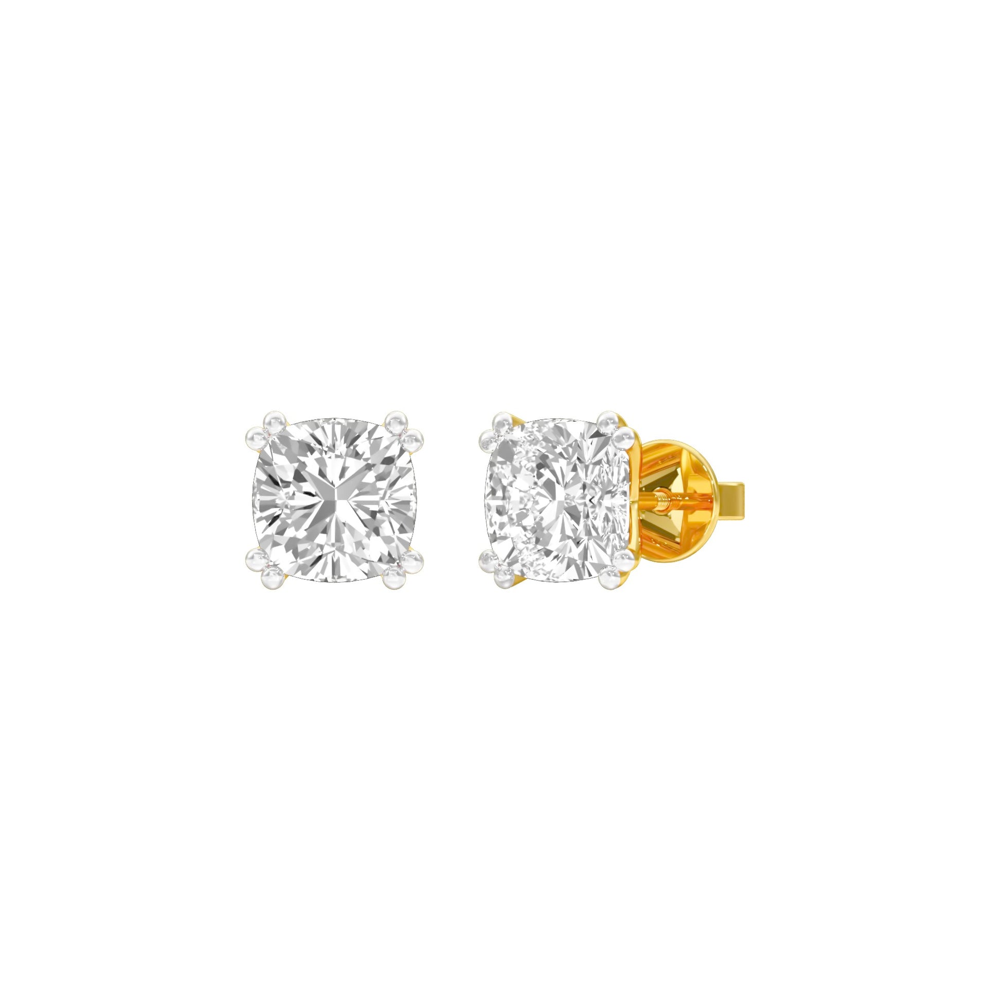 Sweet Cuts Diamond Stud Earrings 18 KT / Yellow Gold
