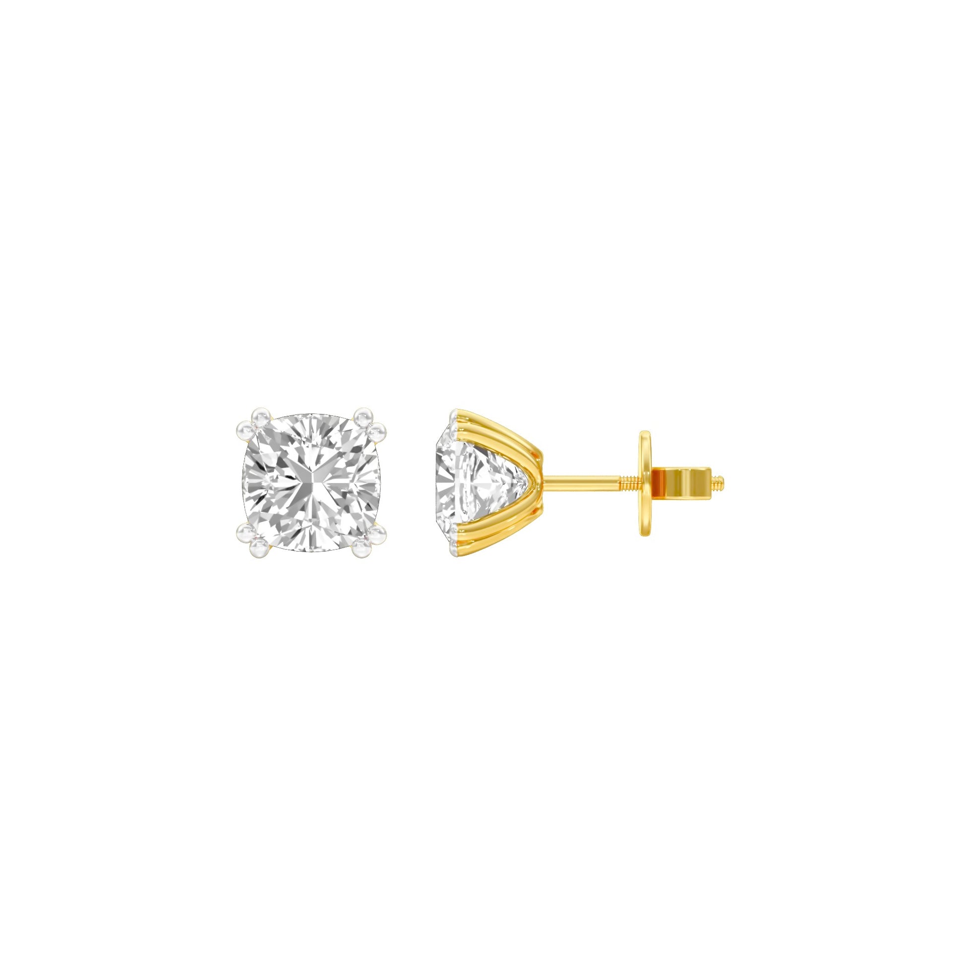 Sweet Cuts Diamond Stud Earrings 18 KT / Yellow Gold