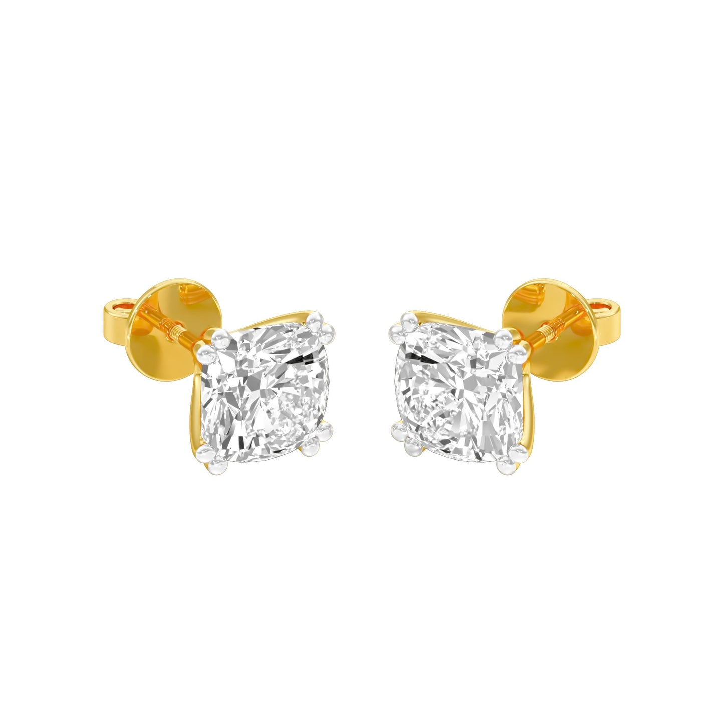 Sweet Cuts Diamond Stud Earrings 18 KT / Yellow Gold