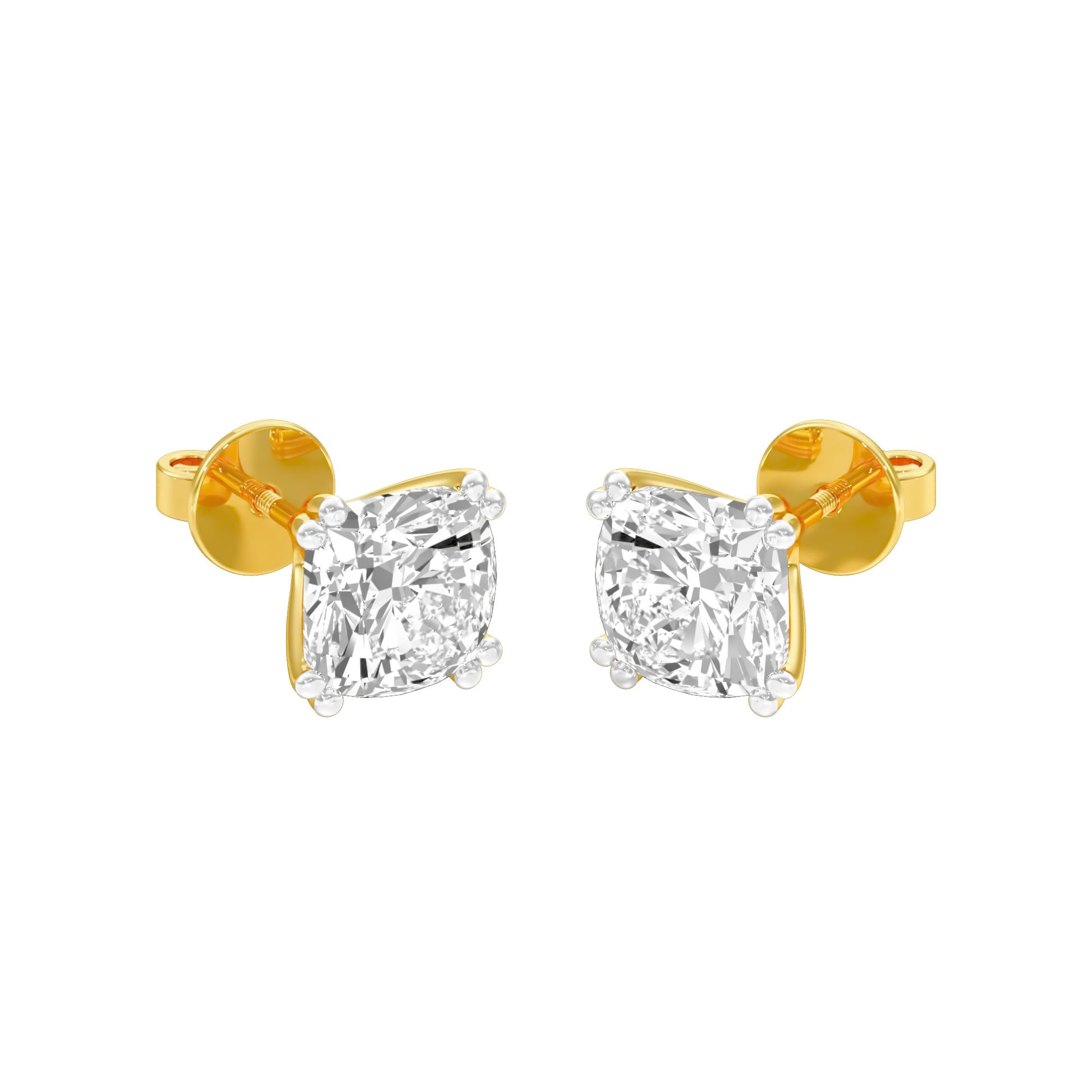 Sweet Cuts Diamond Stud Earrings 18 KT / Yellow Gold