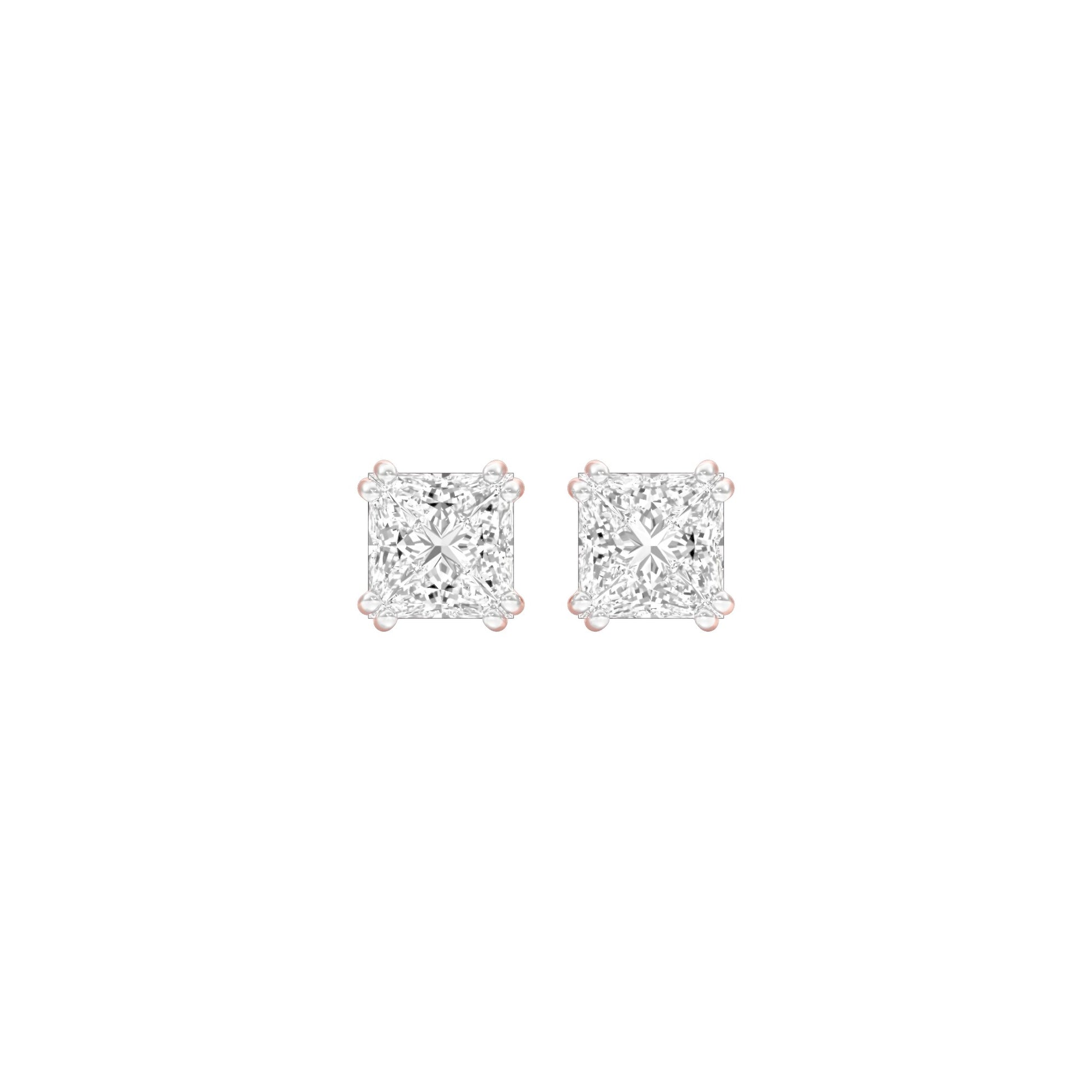 Sharp Spark Diamond Stud Earrings 18 KT / Rose Gold