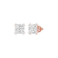 Sharp Spark Diamond Stud Earrings 18 KT / Rose Gold