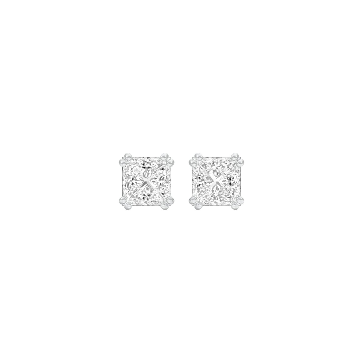 Sharp Spark Diamond Stud Earrings 18 KT / White Gold