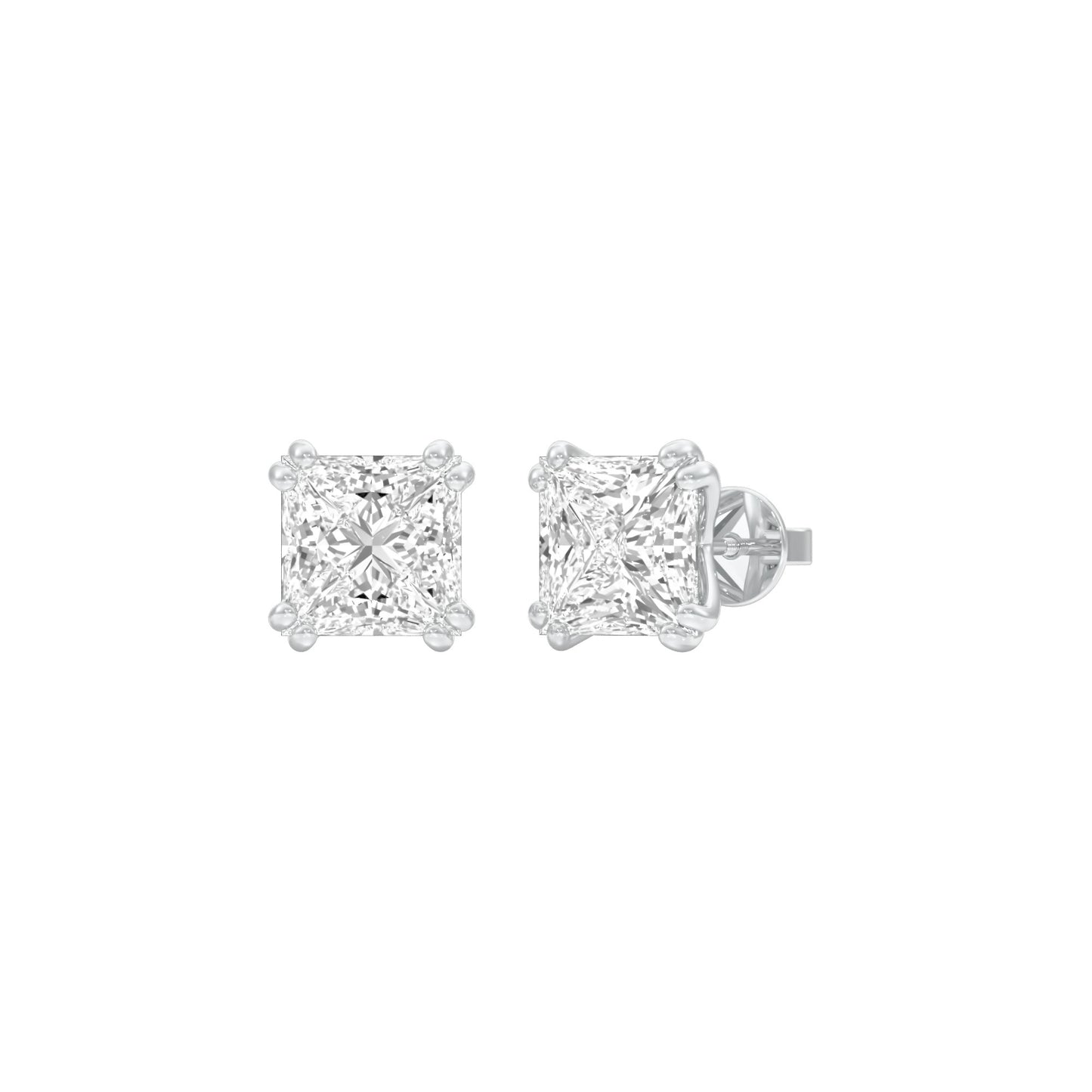 Sharp Spark Diamond Stud Earrings 18 KT / White Gold