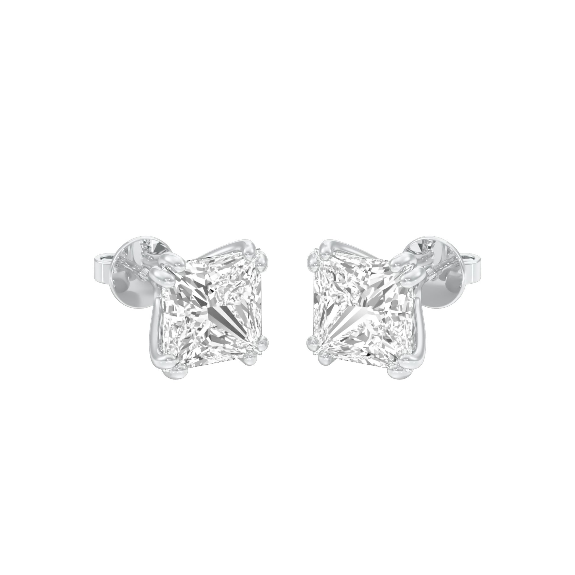 Sharp Spark Diamond Stud Earrings 18 KT / White Gold