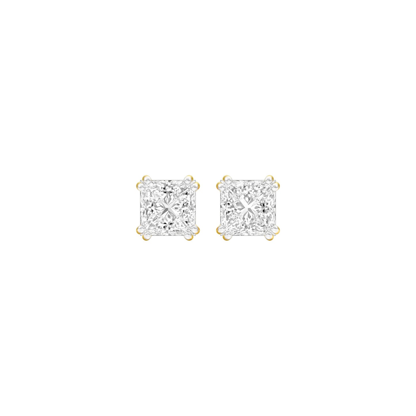 Sharp Spark Diamond Stud Earrings 18 KT / Yellow Gold
